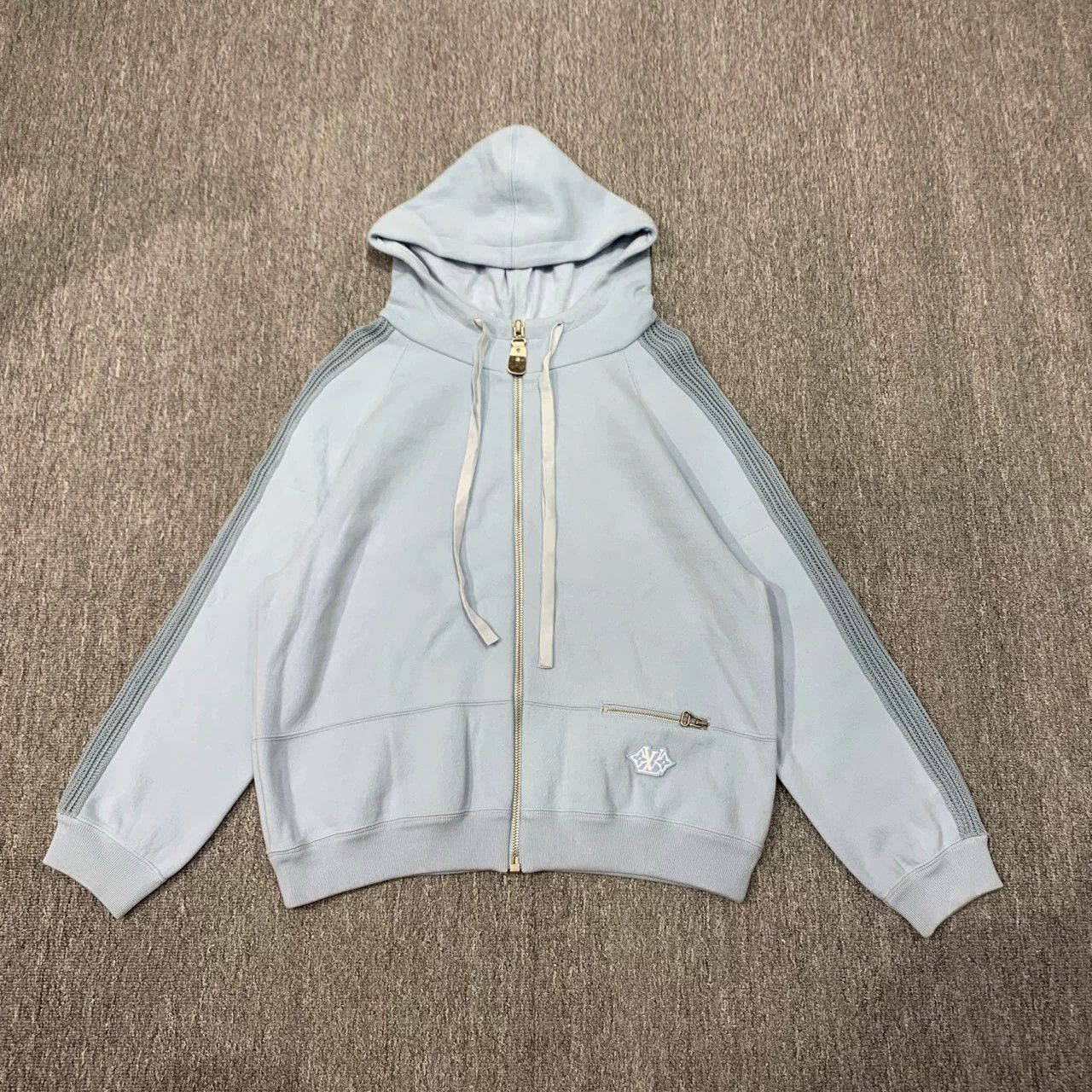 Louis Vuitton LV Blue Zip Hoodie Sweatshirt - dmc Size US S / EU 44-46 / 1 - 1 Thumbnail