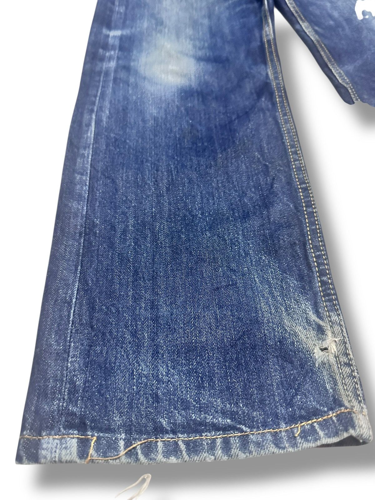 HOLLYWOOD RANCH MARKET Vintage HRM Distressed Jeans Baggy Loose With Thunder Faded Size US 32 / EU 48 - 8 Thumbnail