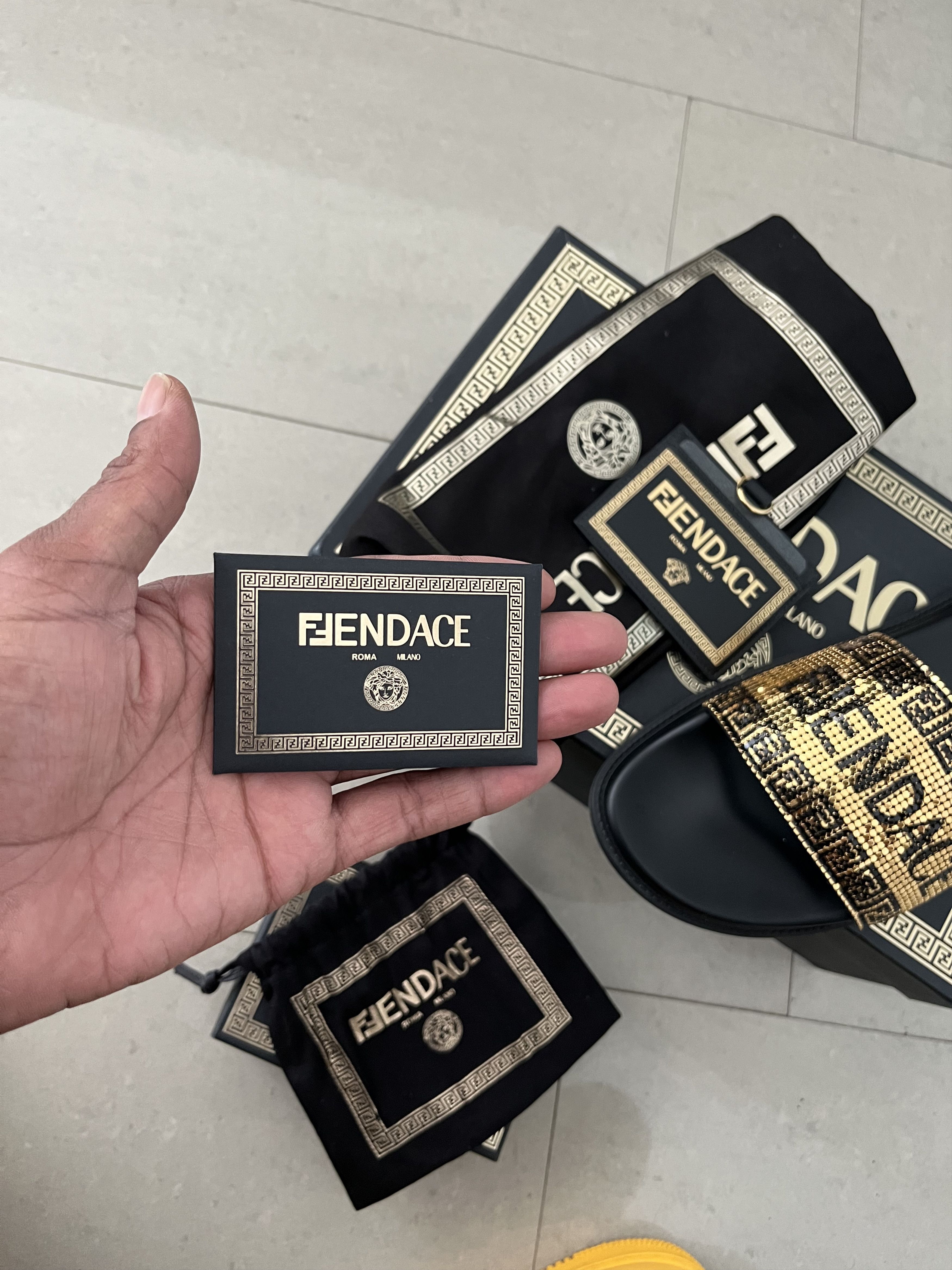 Fendi × Versace Fendace Slides Size 44 - 6 Thumbnail