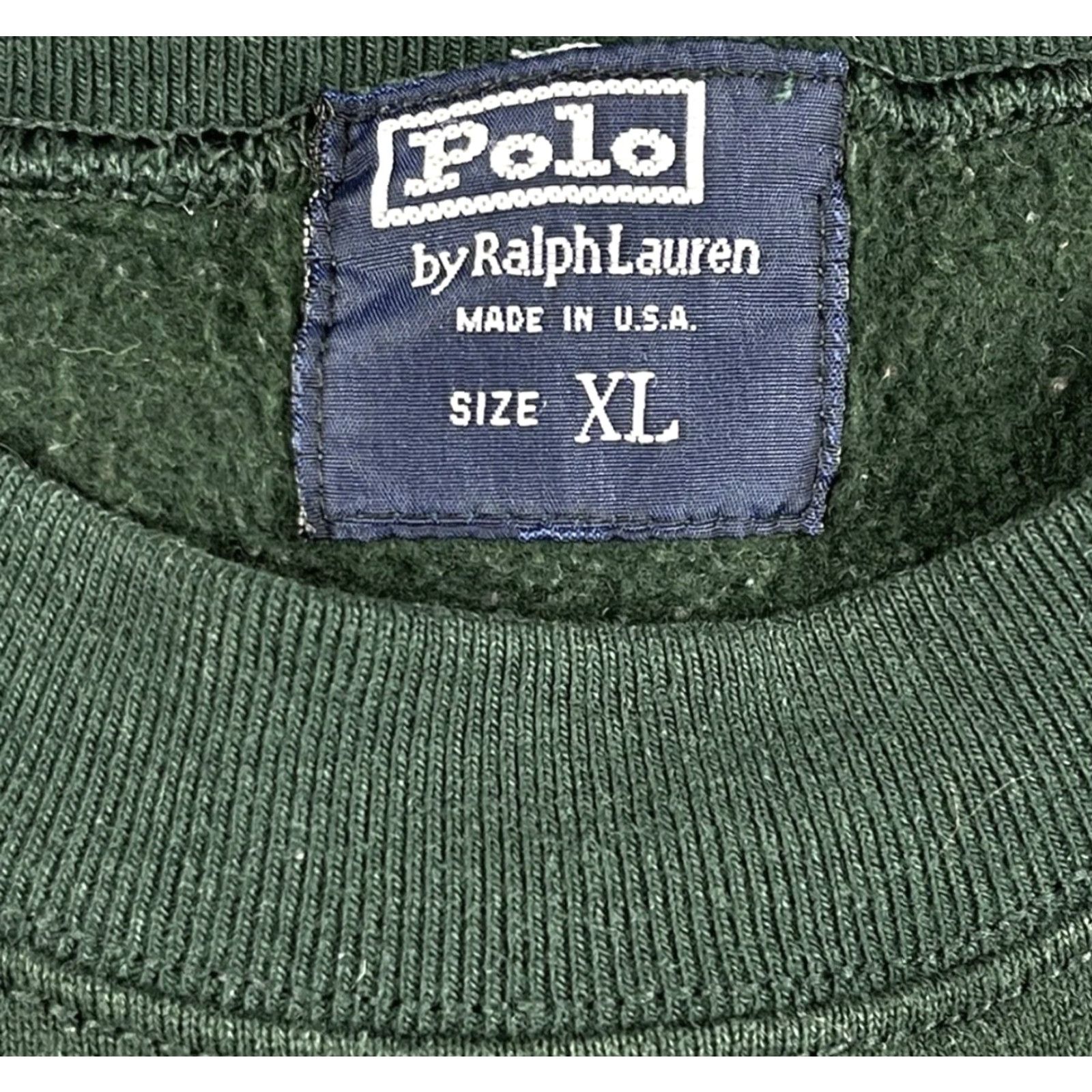Polo Ralph Lauren Vintage Polo Ralph Lauren 90s Crewneck Sweatshirt XL Green USA Made 1995 Size US XL / EU 56 / 4 - 4 Thumbnail