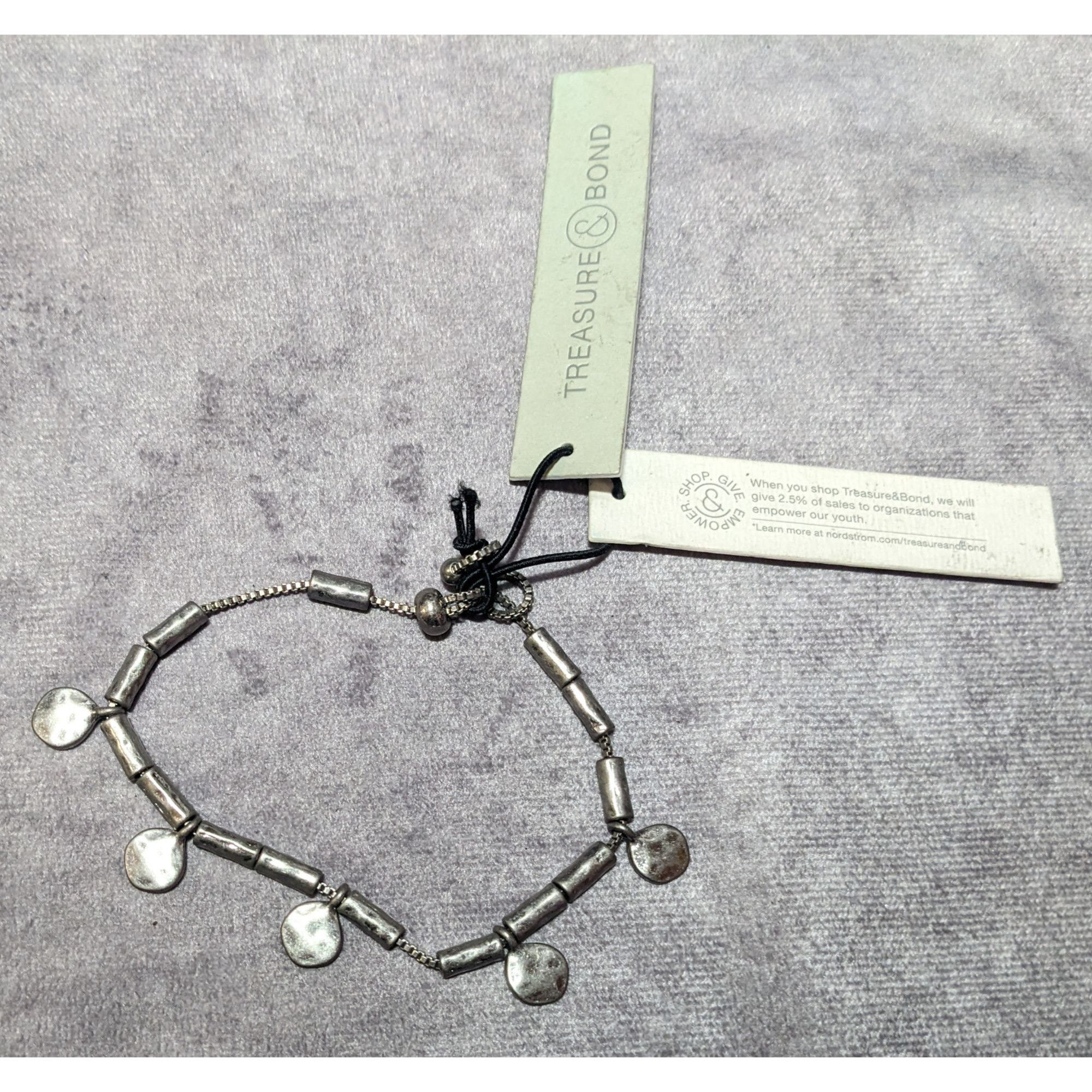 Nordstrom Treasure & Bond Brutalist Rhodium Plated Charm Bracelet Size ONE SIZE - 4 Thumbnail