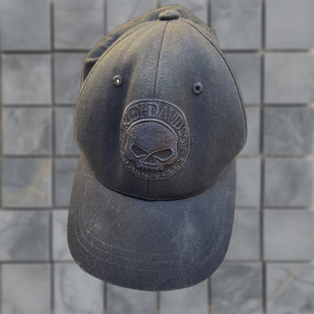 Harley Davidson Harley-Davidson Cap Hat Men's Black Reaper Motorcycle S/M Chopper Biker Outlaw Baseball Cap Unisex Adults Size ONE SIZE - 1 Thumbnail