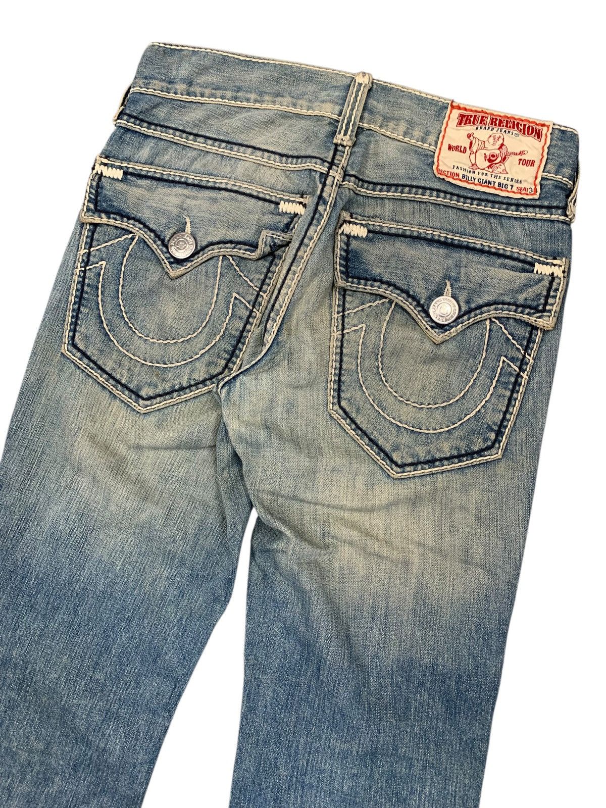 Tornado Mart Vtg true religion y2k flare washed jeans Size US 28 / EU 44 - 7 Thumbnail