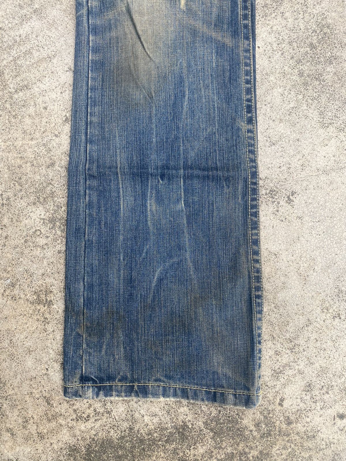If Six Was Nine × Japanese Brand Flare Jeans Red Pepper Clawmark Snake Skin Size US 34 / EU 50 - 4 Thumbnail