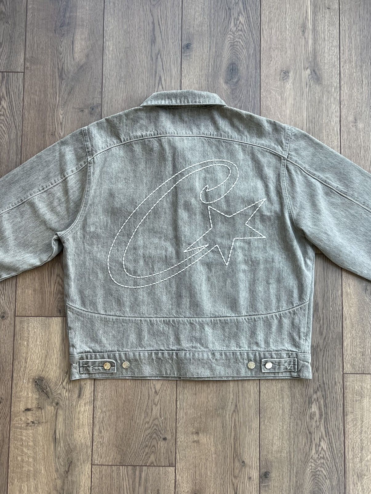 Corteiz Sample Corteiz C-Star Gray Denim Jacket Medium Size US M / EU 48-50 / 2 - 2 Thumbnail