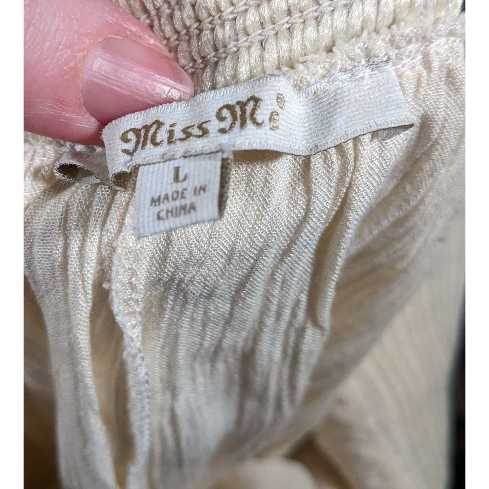 Miss Me Miss Me Cream Lace Layered Knee Length Skirt Size Large Size 30" / US 8 / IT 44 - 5 Thumbnail