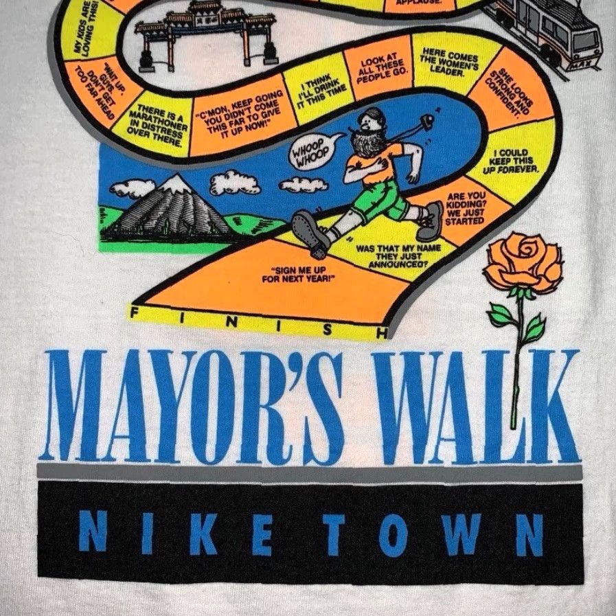 Nike VINTAGE Nike T-Shirt USA Mayor 90s Medium White Graphic Tee Mens Size US M / EU 48-50 / 2 - 4 Thumbnail