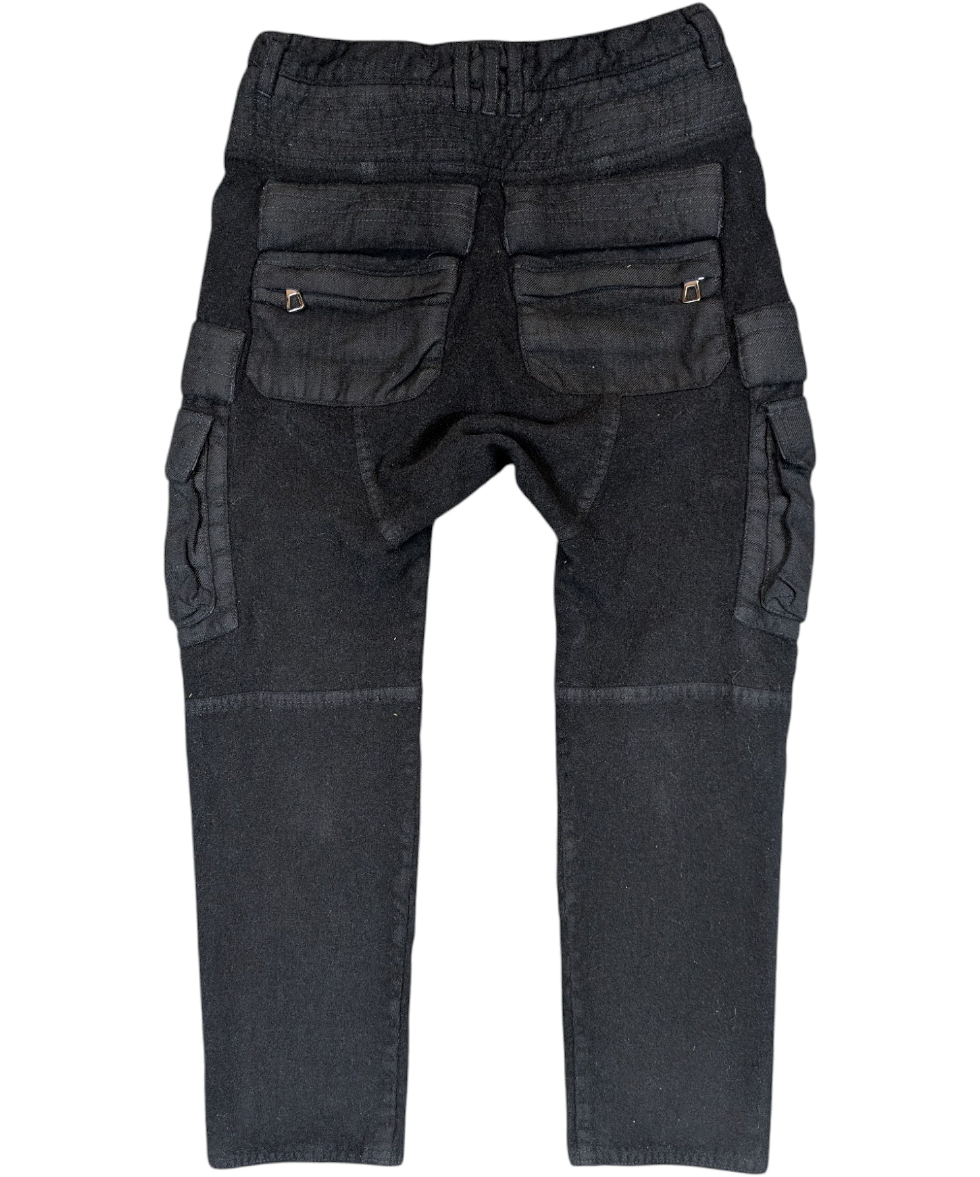 Balmain Balmain H&M Drop Crotch Wool Cargo Pants | Grailed