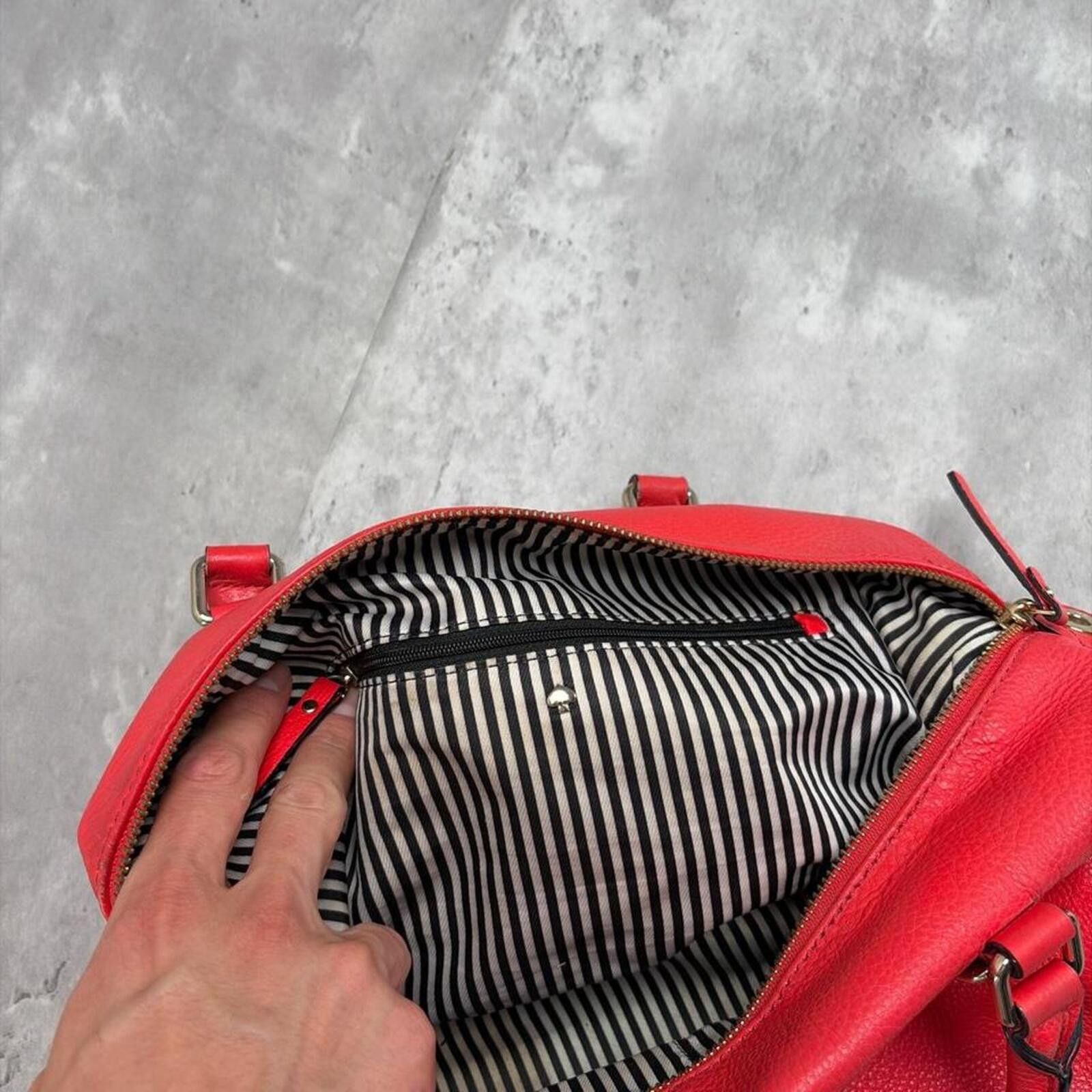 Other Y2K Red Kate Spade New York Grunge Leather Handbag Size ONE SIZE - 8 Thumbnail