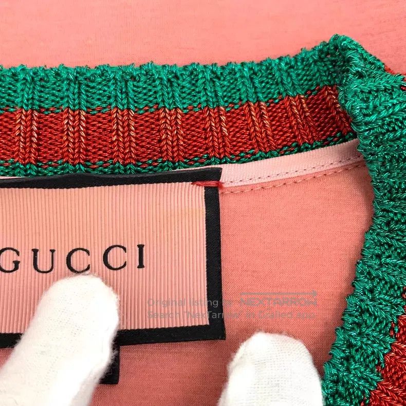 Gucci Gucci Pink letter embroidery cotton round-neck long-sleeve Size S / US 4 / IT 40 - 8 Thumbnail