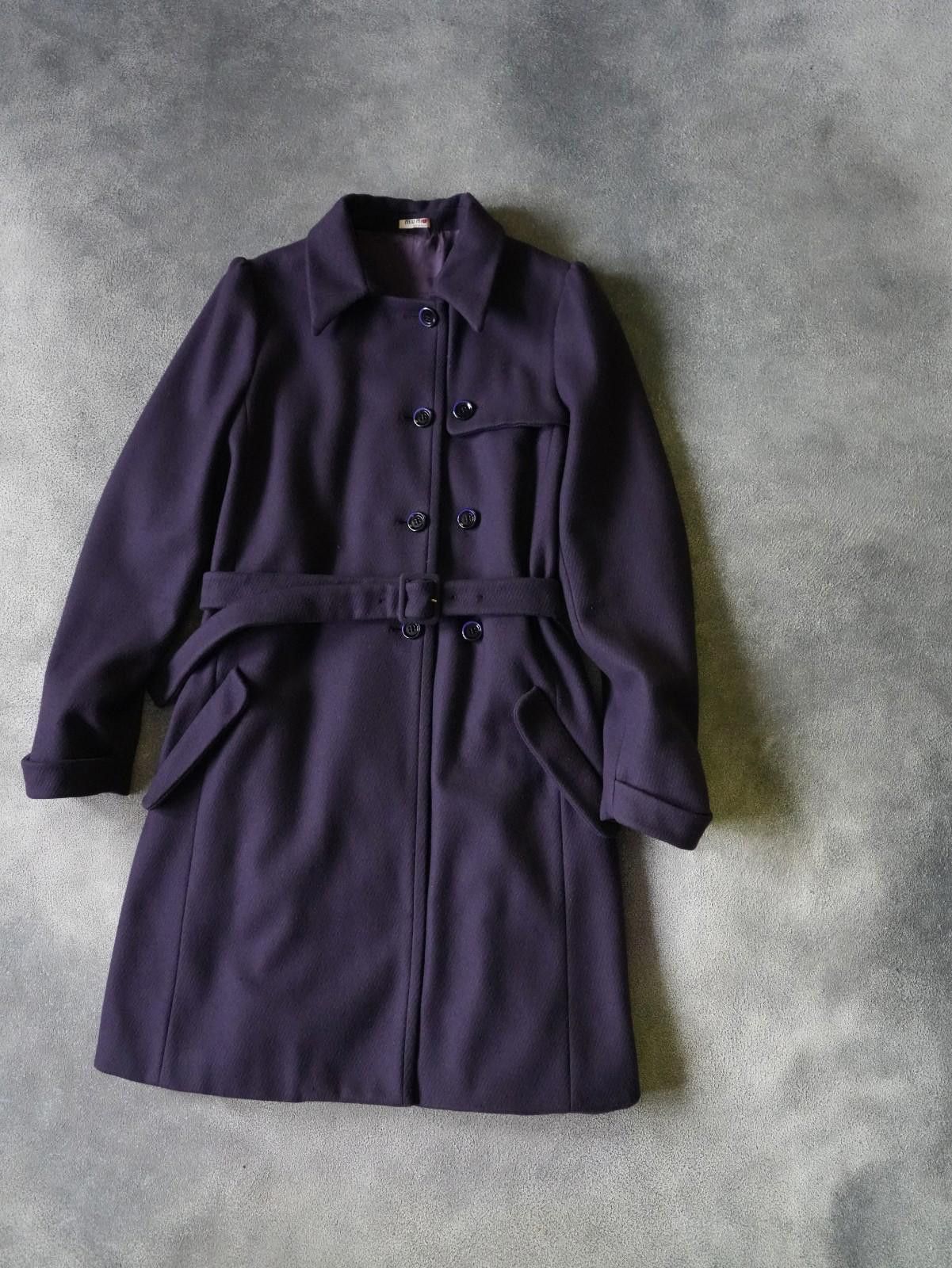 Miu Miu FW2008 Miu Miu Wool Belted Coat Front Yoke VINTAGE Size S / US 4 / IT 40 - 2 Thumbnail