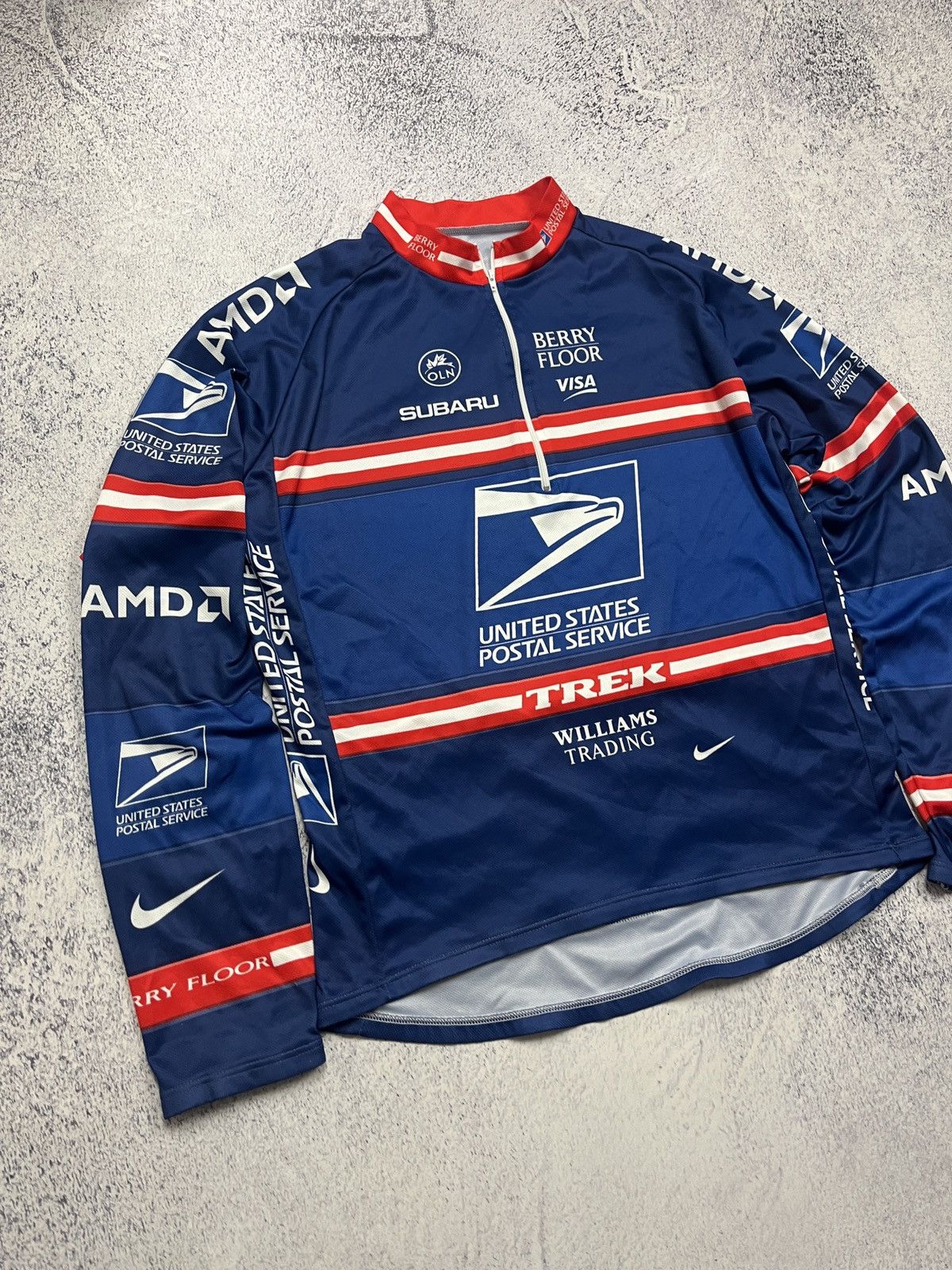 Nike Nike USPS Tour de France Lance Armstrong Team Cycling Jersey Size US XXL / EU 58 / 5 - 3 Thumbnail