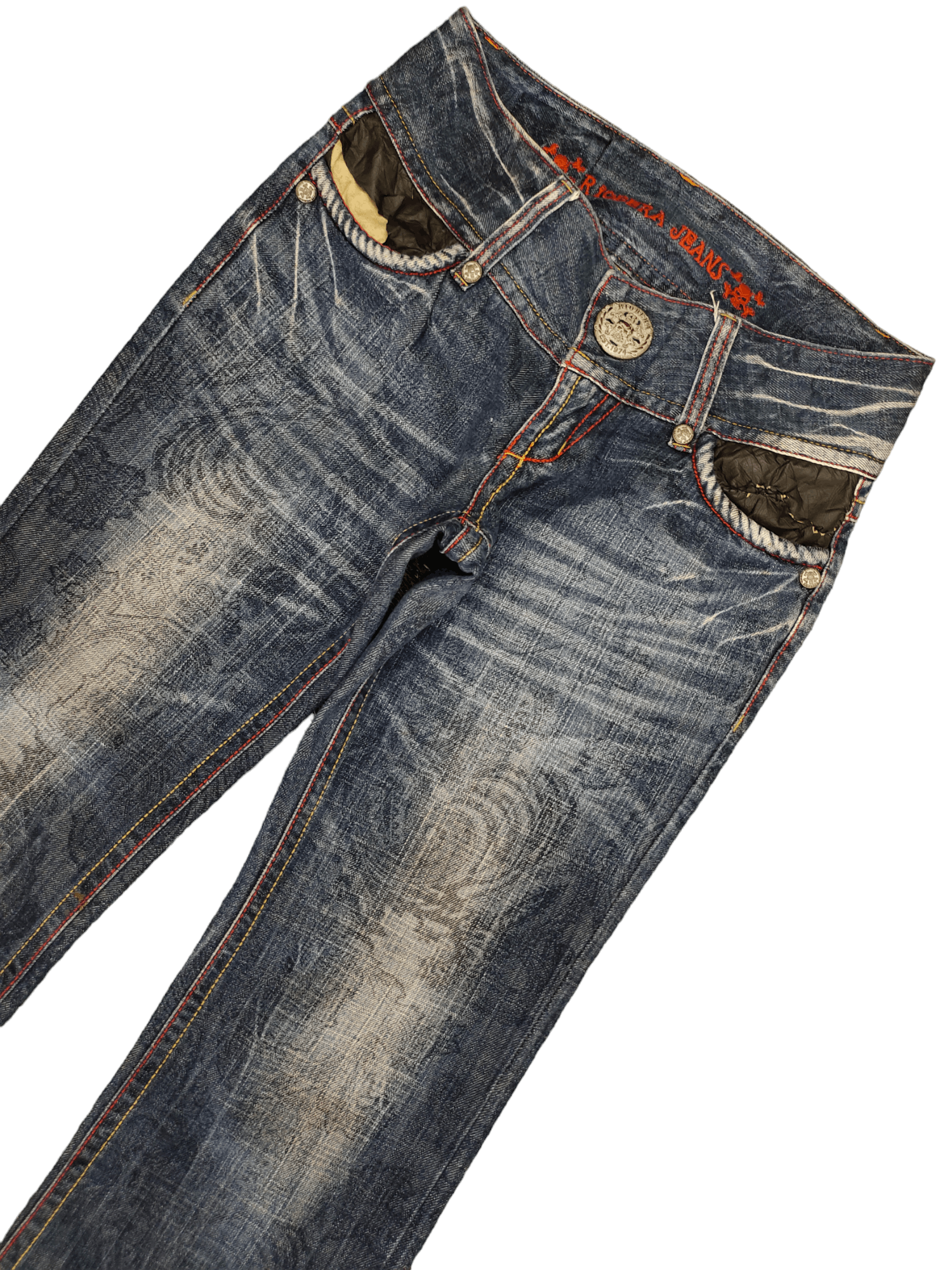 If Six Was Nine Flare Jeans Riobera Embroide Faded Low Rise Boot Cut Y2k Goa Size US 28 / EU 44 - 13 Thumbnail