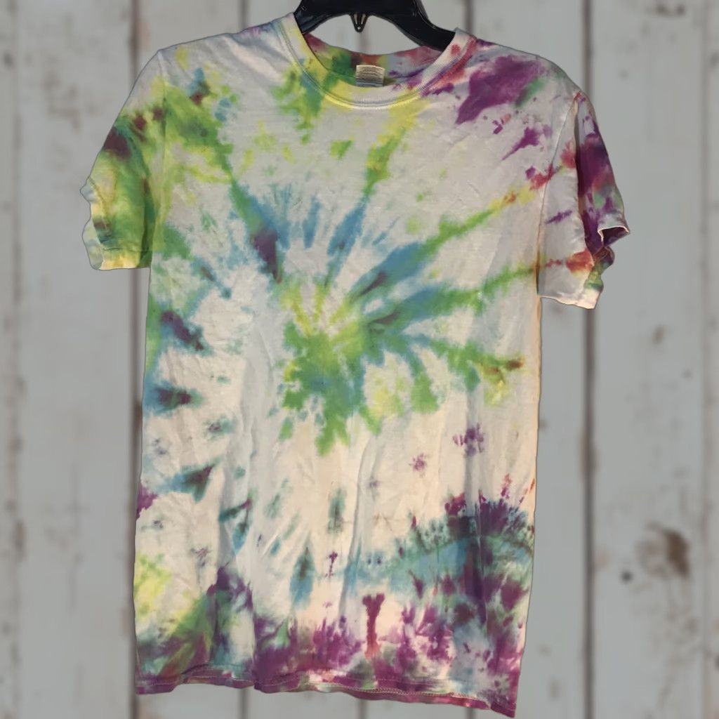 Gildan Gildan Tie-Dyed Heavy Cotton T-Shirt Womens Size S Multicolor Casual Size S / US 4 / IT 40 - 1 Thumbnail