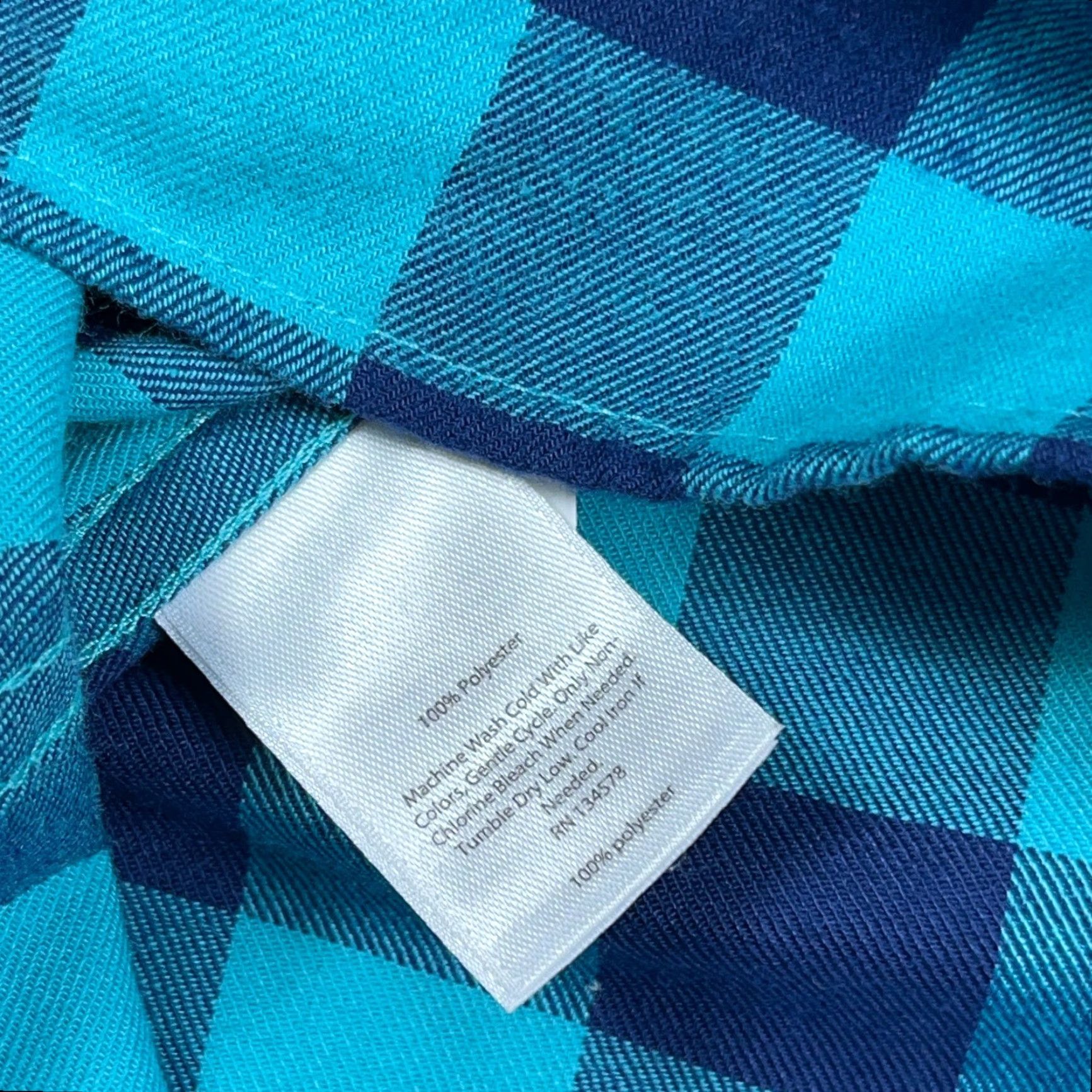 Vineyard Vines Vineyard Vines Shirt Women Size 2 Flannel Buffalo Plaid Teal Blue Preppy Performance Easy Care All Seasons Size XS / US 0-2 / IT 36-38 - 5 Thumbnail
