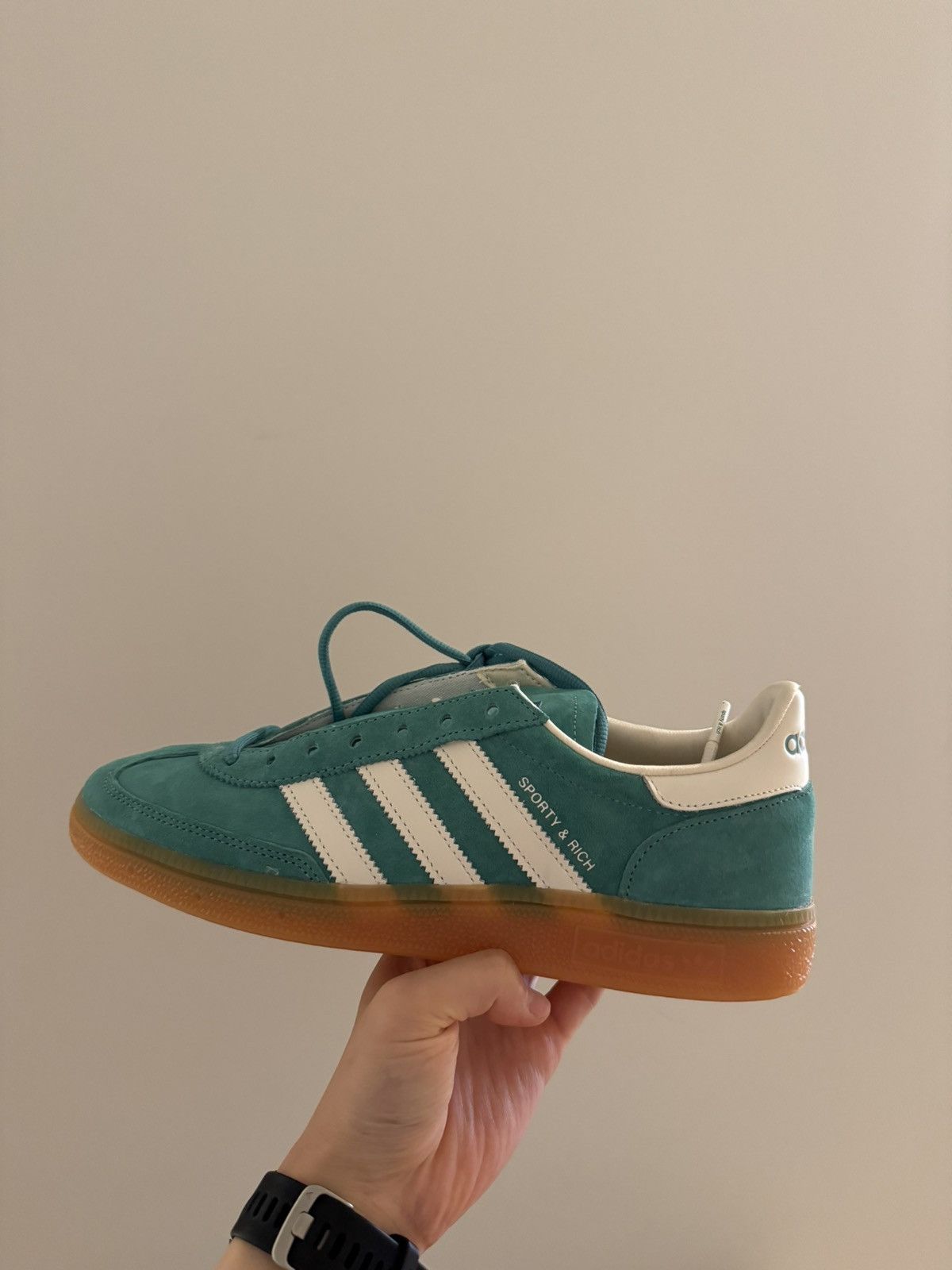 adidas gazelle silver green womens Adidas x Sporty & Rich Handball Spezial Shoes – Extra Butter main image 0