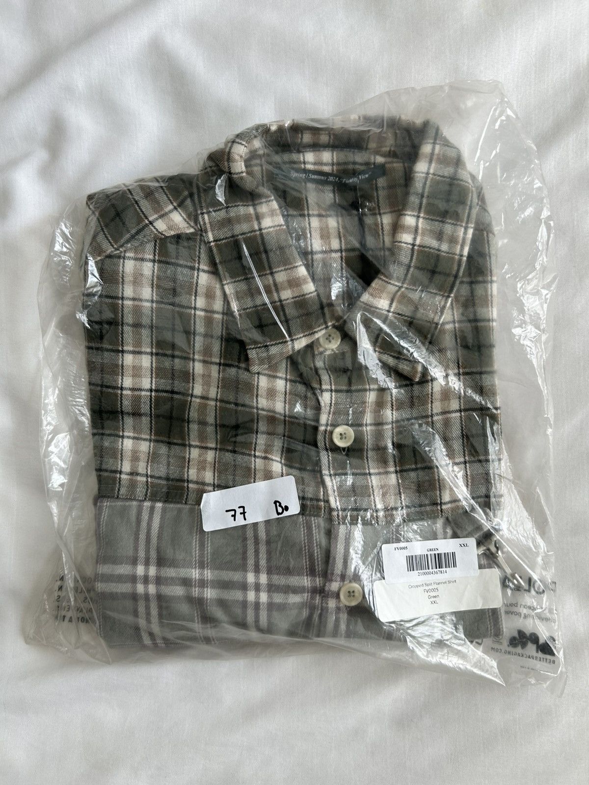 Reese Cooper Reese Cooper Cropped Split Flannel Shirt USA Size US XXL / EU 58 / 5 - 11 Thumbnail