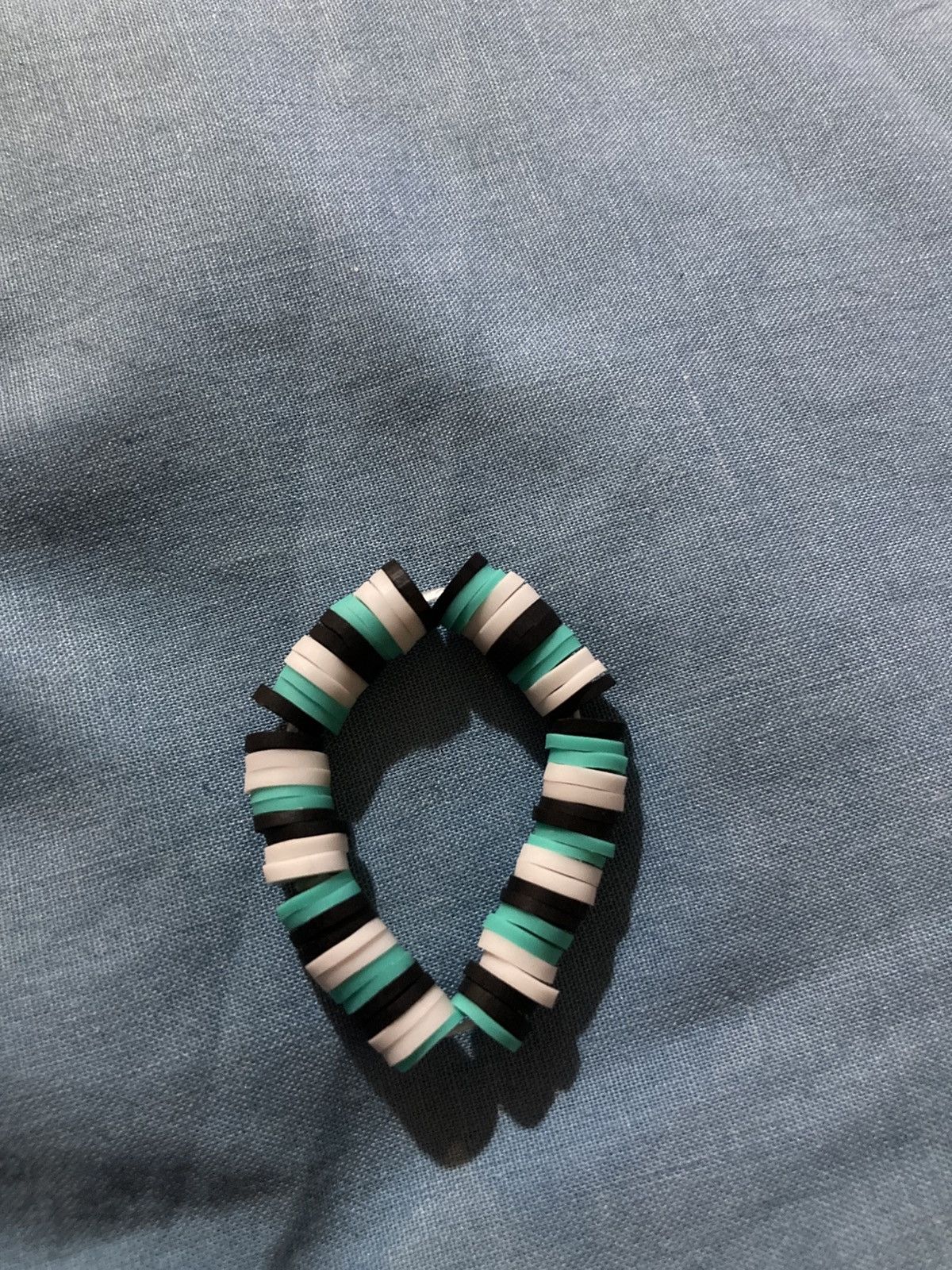 Other Black, turquoise and white beaded ring. Size ONE SIZE - 1 Preview