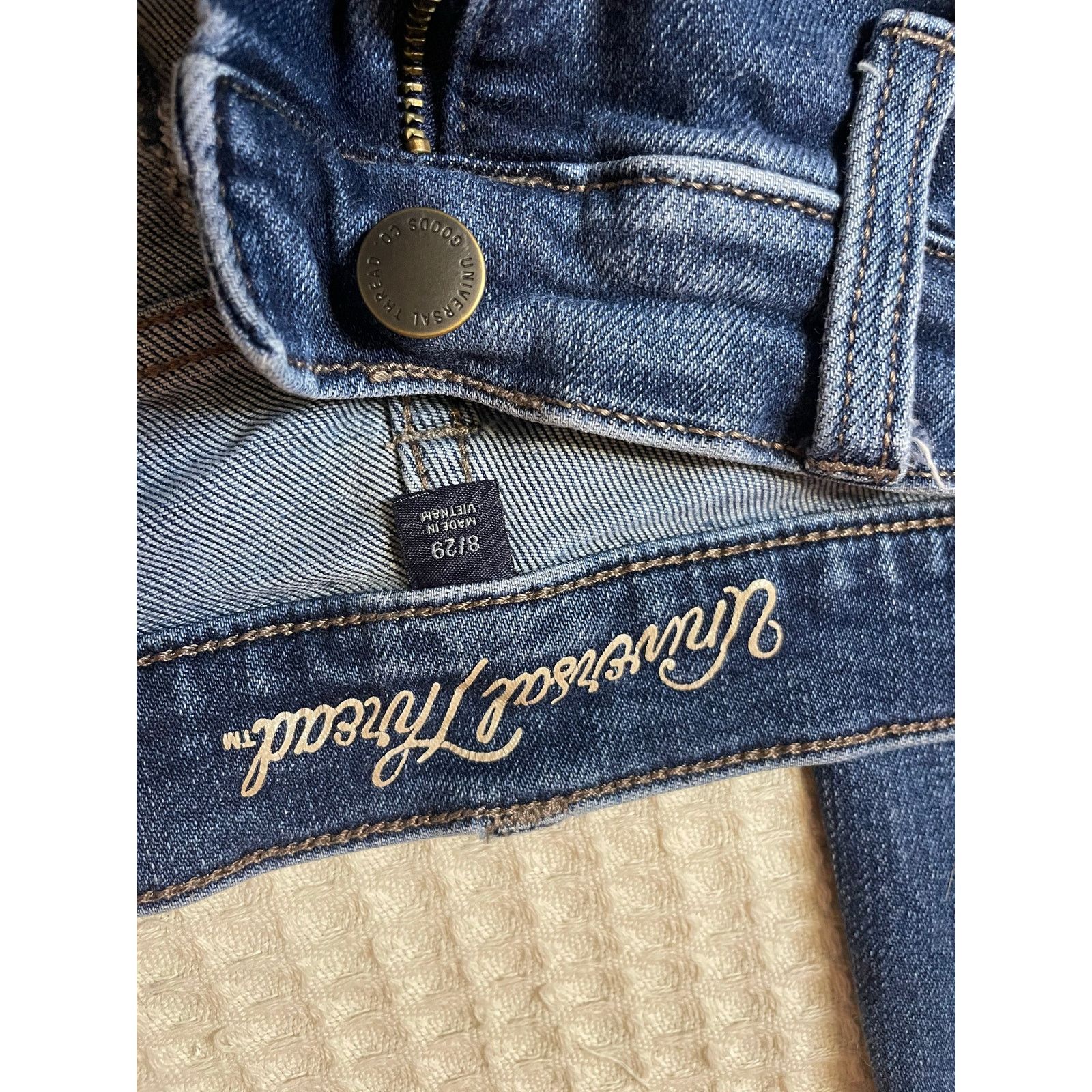Other Universal Thread Blue Pantalon Crop Girlfriend Jeans 8 Size 30" / US 8 / IT 44 - 7 Thumbnail
