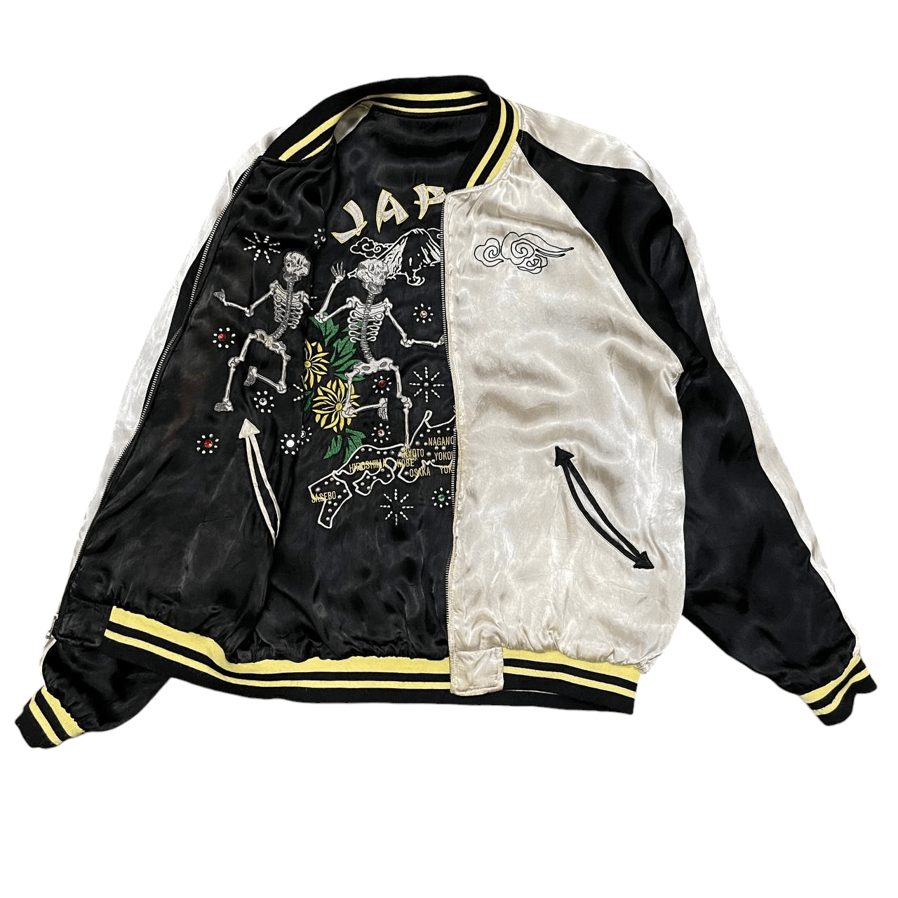 Tailor Toyo Vintage Sukajan Souvenir Jacket Skeletons Embroidery Size US M / EU 48-50 / 2 - 2 Thumbnail