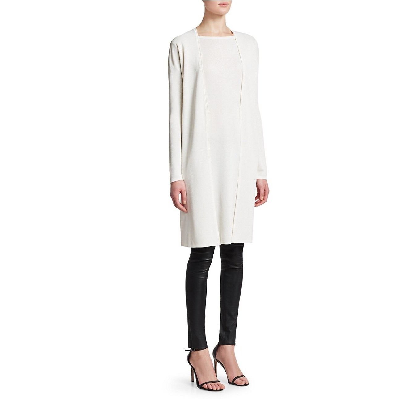 Nordstrom 525 America | Longline Open Cardigan Double Slit | Medium Size M / US 6-8 / IT 42-44 - 8 Thumbnail