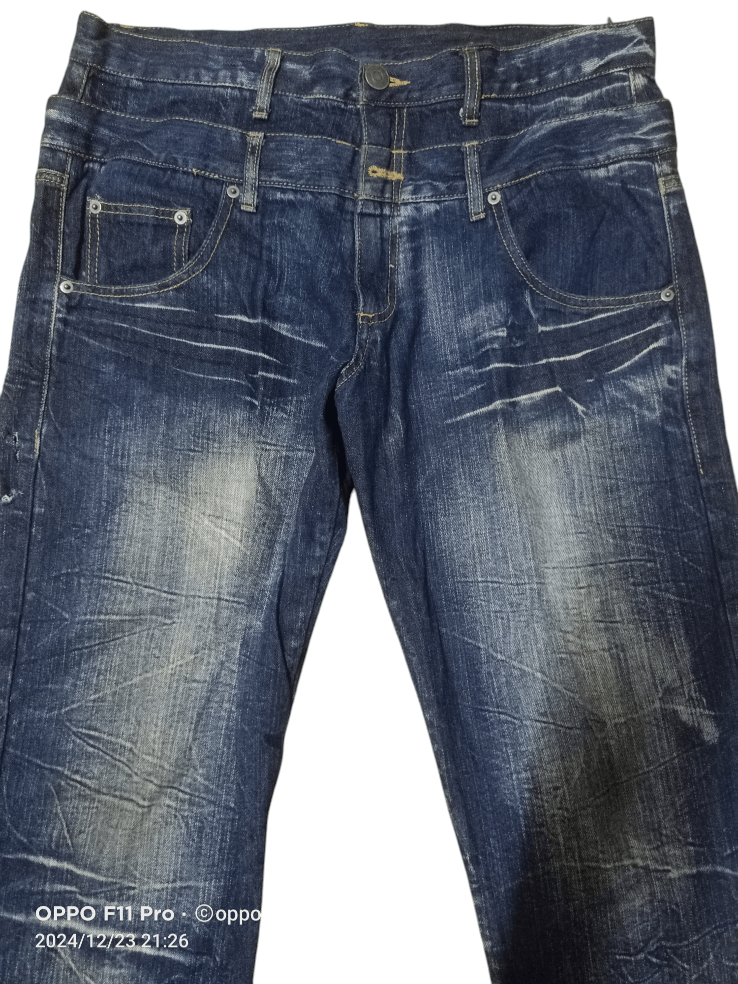 If Six Was Nine × Japanese Brand × Vintage Back Forth Denim Double Waist Japan Loose Denim Size US 36 / EU 52 - 4 Thumbnail