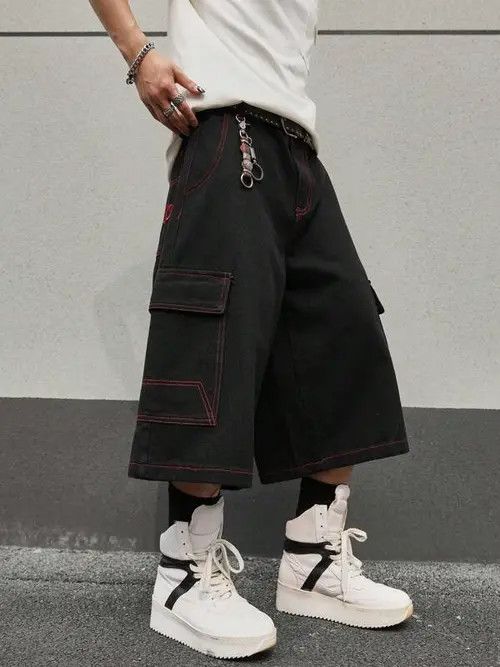 Japanese Brand × Vintage VINTAGE jeans jorts Y2K RAP shorts Size US 32 / EU 48 - 2 Thumbnail