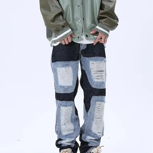 Jean Blue Distressed Denim Jeans Size US 30 / EU 46 - 7 Thumbnail