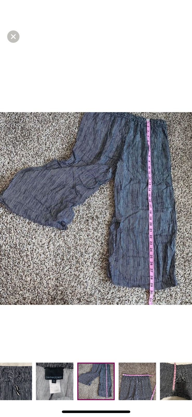 Cynthia Rowley Cynthia rowley medium pinstripe cropped pants Size 30" / US 8 / IT 44 - 7 Thumbnail