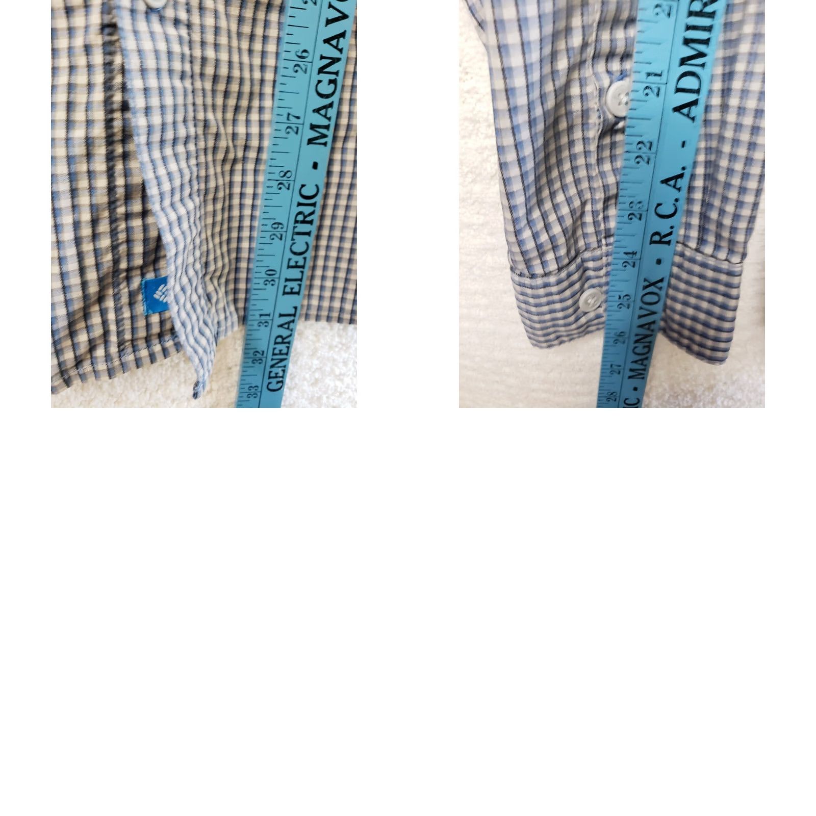 Vintage Columbia Button-Up Shirt Mens L Large Blue White Check Long Sleeve Casual Shirt Size US L / EU 52-54 / 3 - 9 Thumbnail