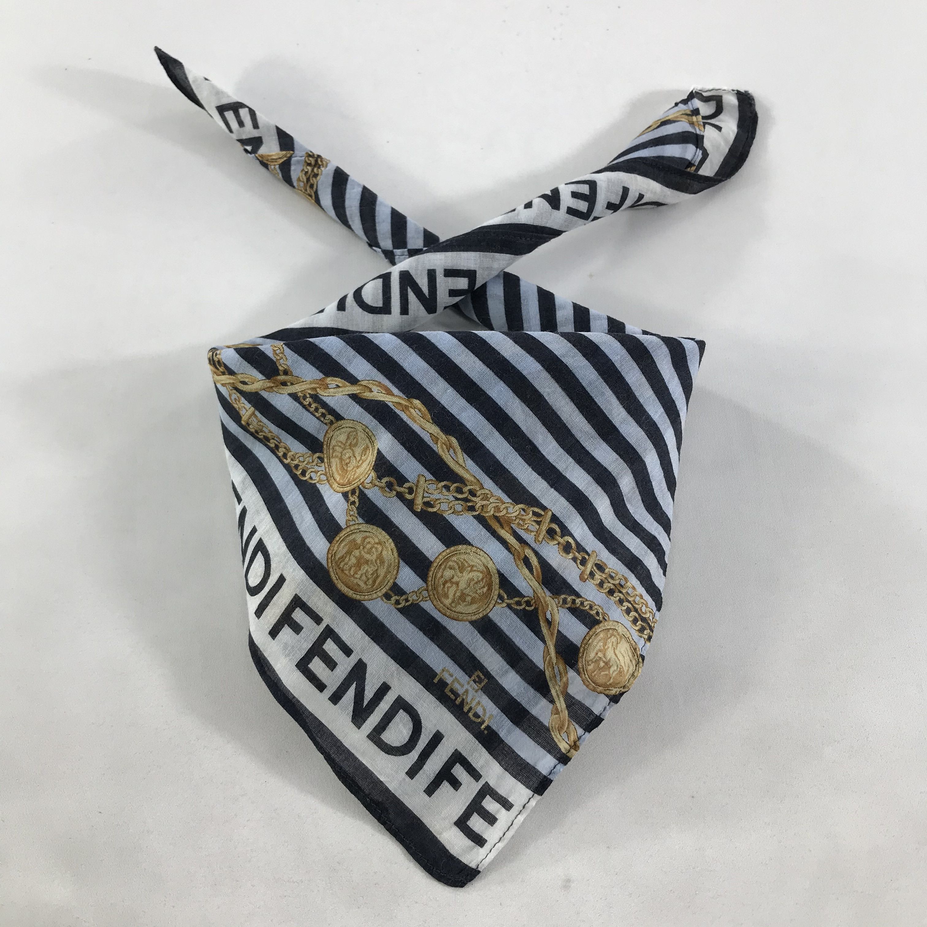 Vintage Vintage Fendi Bandana / Handkerchief / Neckerchief - S1689 Size ONE SIZE - 3 Thumbnail