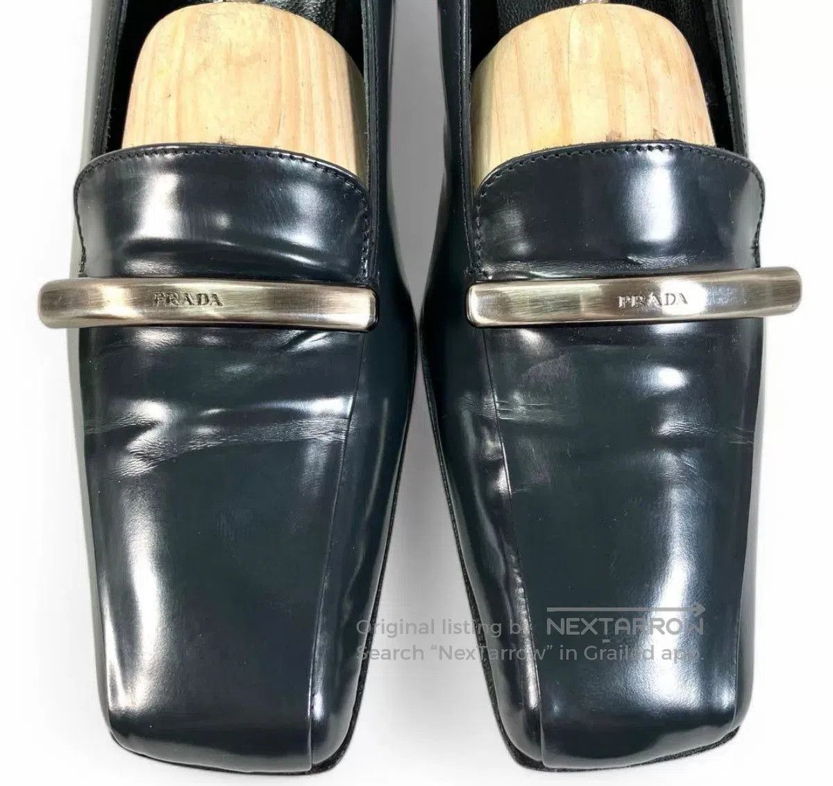 Prada Prada Leather High Heels Gray. Size US 4 / IT 34 - 3 Thumbnail