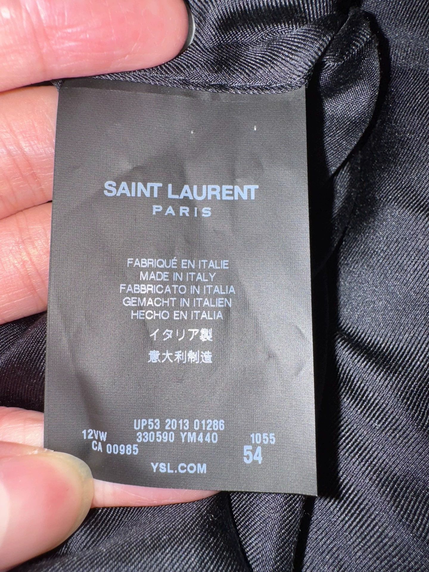 Saint Laurent Paris Saint Laurent SLP13FW Satin Peak Lapel Smoking Suit Size 54R - 6 Thumbnail