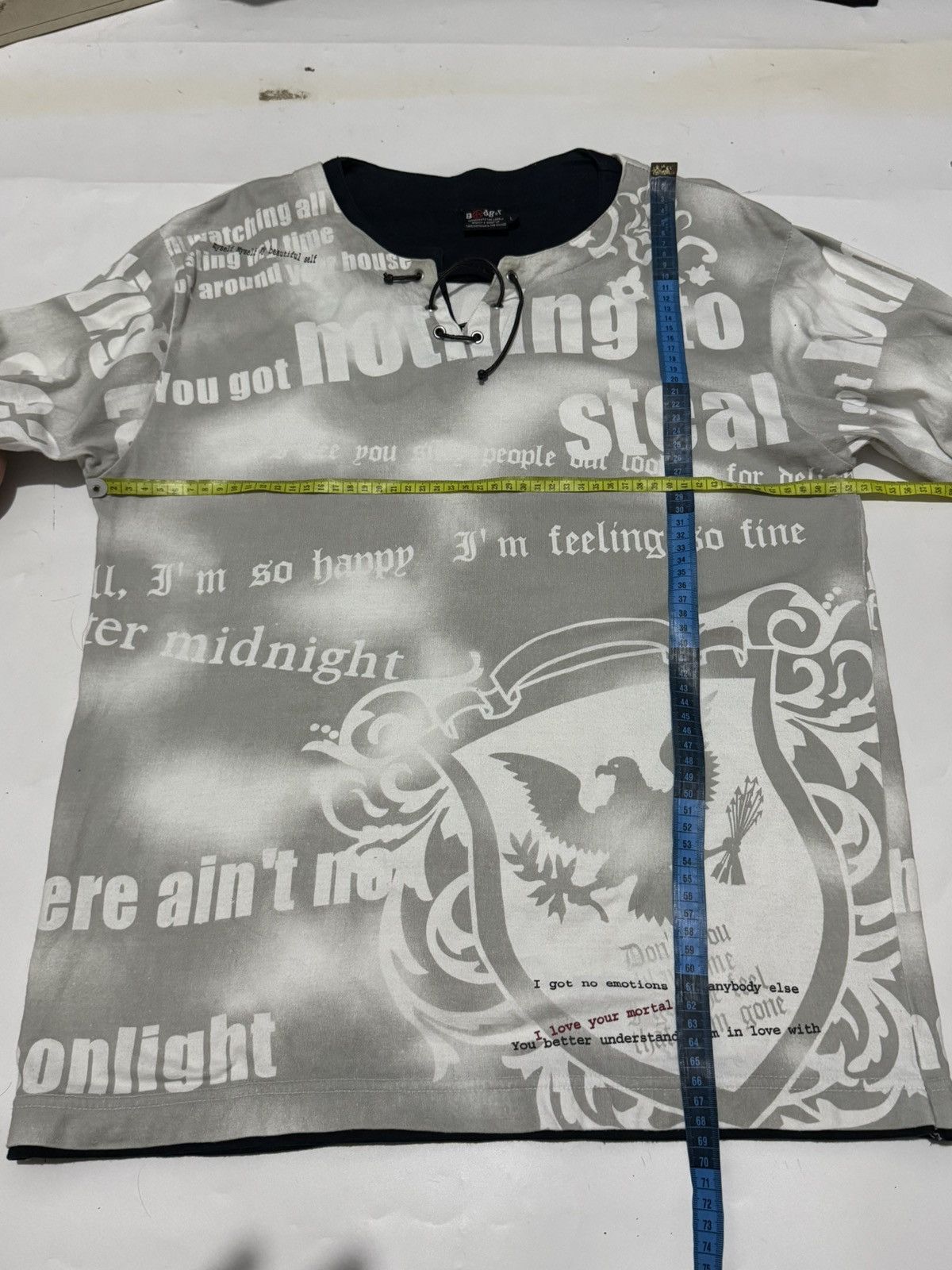 If Six Was Nine × Japanese Brand × Le Grande Bleu (L.G.B.) Japanese Poem Bodgear Long Sleeve 2000s Anarchy Size US L / EU 52-54 / 3 - 9 Thumbnail