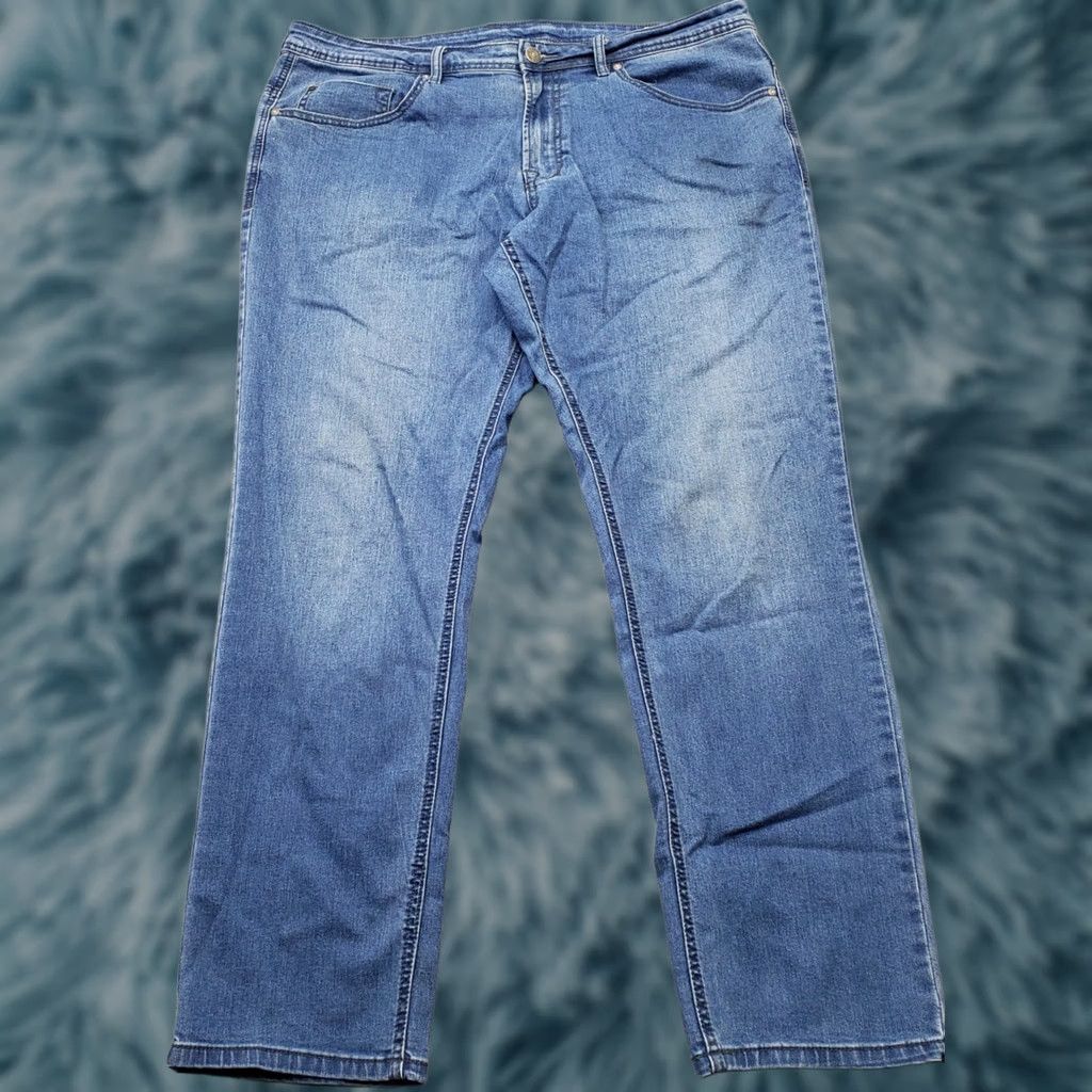 Buffalo David Bitton Buffalo Mens Jeans - Axel Straight Jeans Mens 38x32 Blue Denim Stretch Slim Fit Size US 38 / EU 54 - 1 Thumbnail