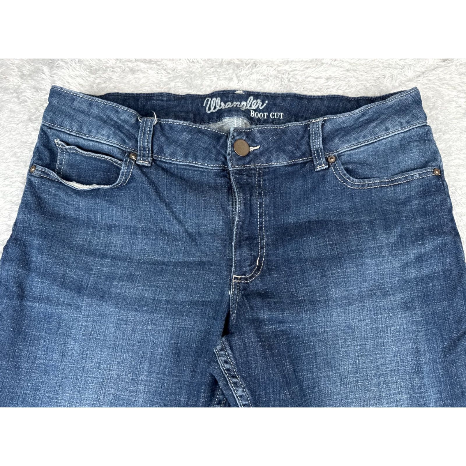 Wrangler Wrangler Jeans Juniors Blue Denim Bootcut Cotton Blend Mid Rise 34x30 Wrangler Retro 90s Womens Jeans Size 38" / US 16 / IT 52 - 4 Thumbnail