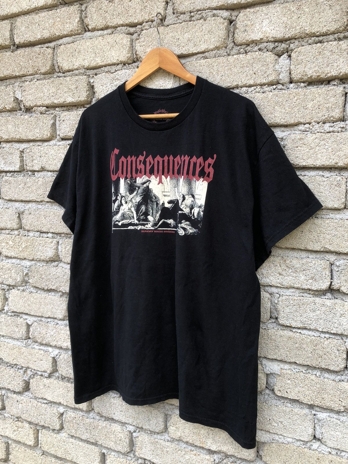 Japanese Brand Streetwear Sunday Mass Consequences Gothic Bones Graphic Tee Size US XL / EU 56 / 4 - 3 Thumbnail