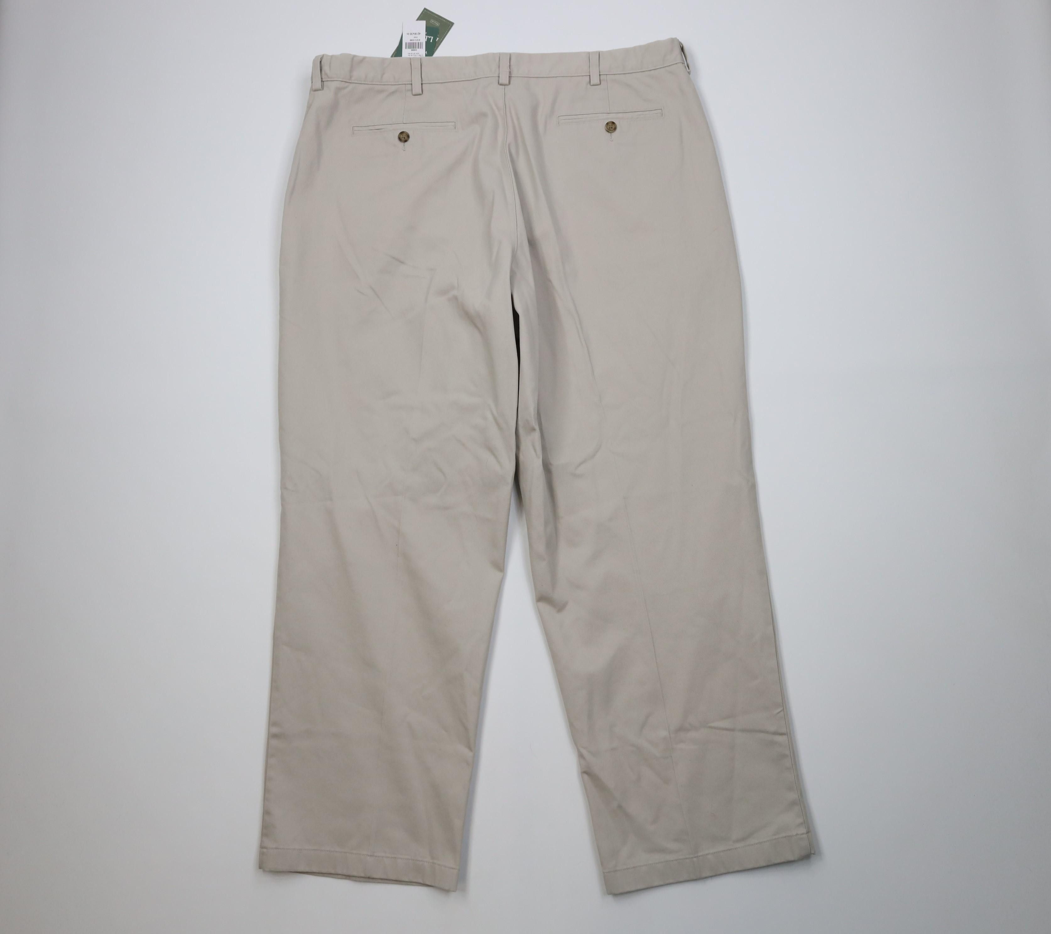 L.L. Bean Deadstock Vintage 90s Y2K LL Bean Wide Leg Chino Pants Beige Size US 42 / EU 58 - 10 Thumbnail