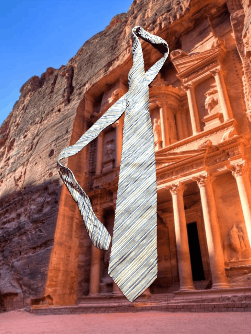 Lanvin luxury Tie LANVIN Y2K print striped Vintage one size Size ONE SIZE - 1 Thumbnail