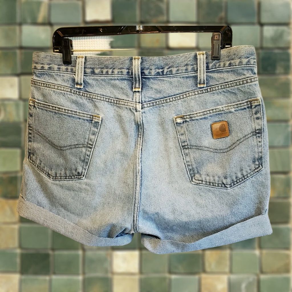 Carhartt VINTAGE Carhartt Shorts Unisex Boyfriend 36/14 Blue Denim Jean Street 90s Womens Mens Women Girls Boys Size US 36 / EU 52 - 1 Thumbnail