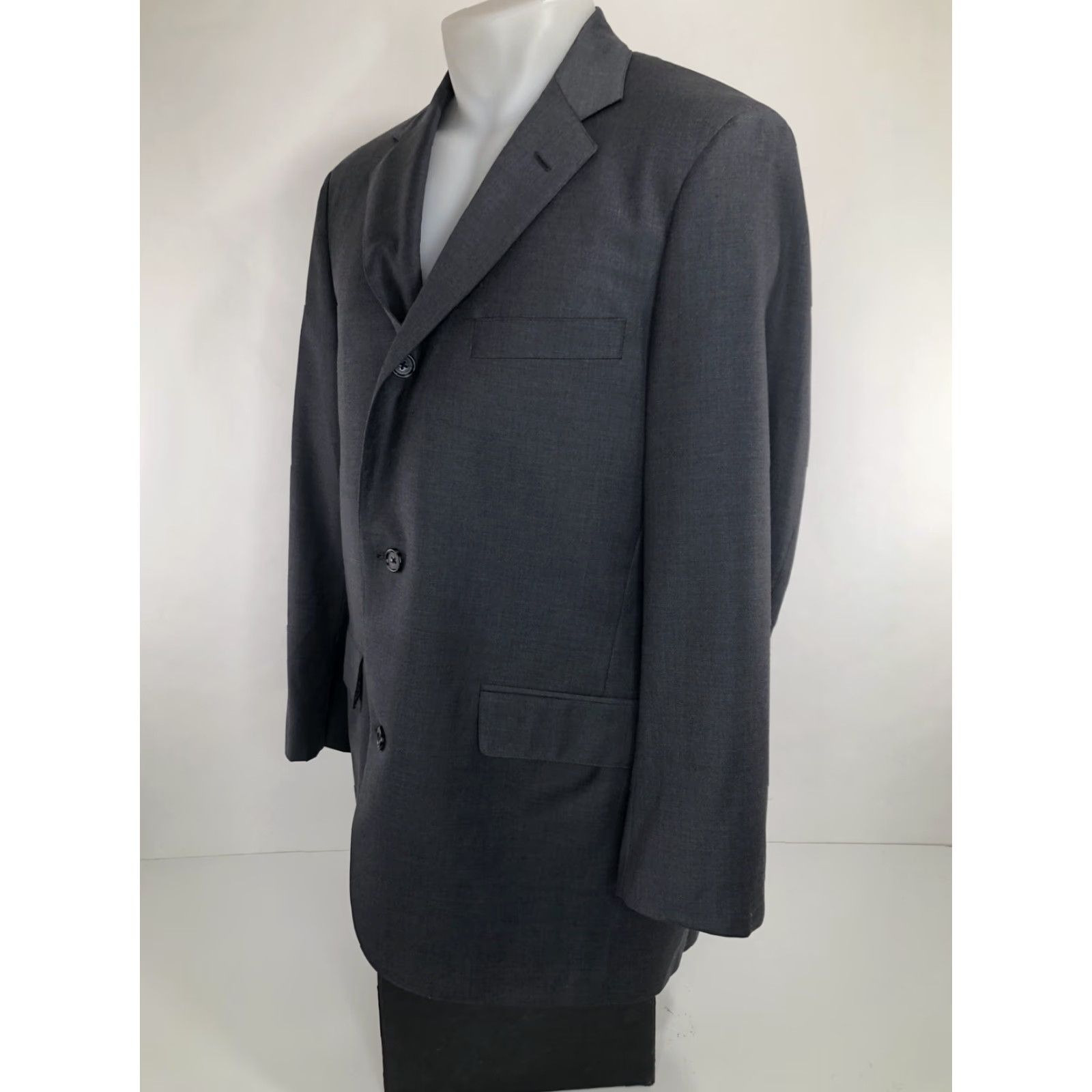 Vintage J. PRESS / PRESIDENTIAL - Mens 42 LONG - Blazer Wool 3 Button Gray Jacket Size 42R - 2 Thumbnail