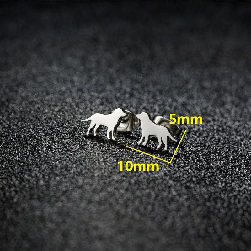 Jewelry Dog Mini Stud Earrings Charm Earring Gift Size ONE SIZE - 2 Thumbnail