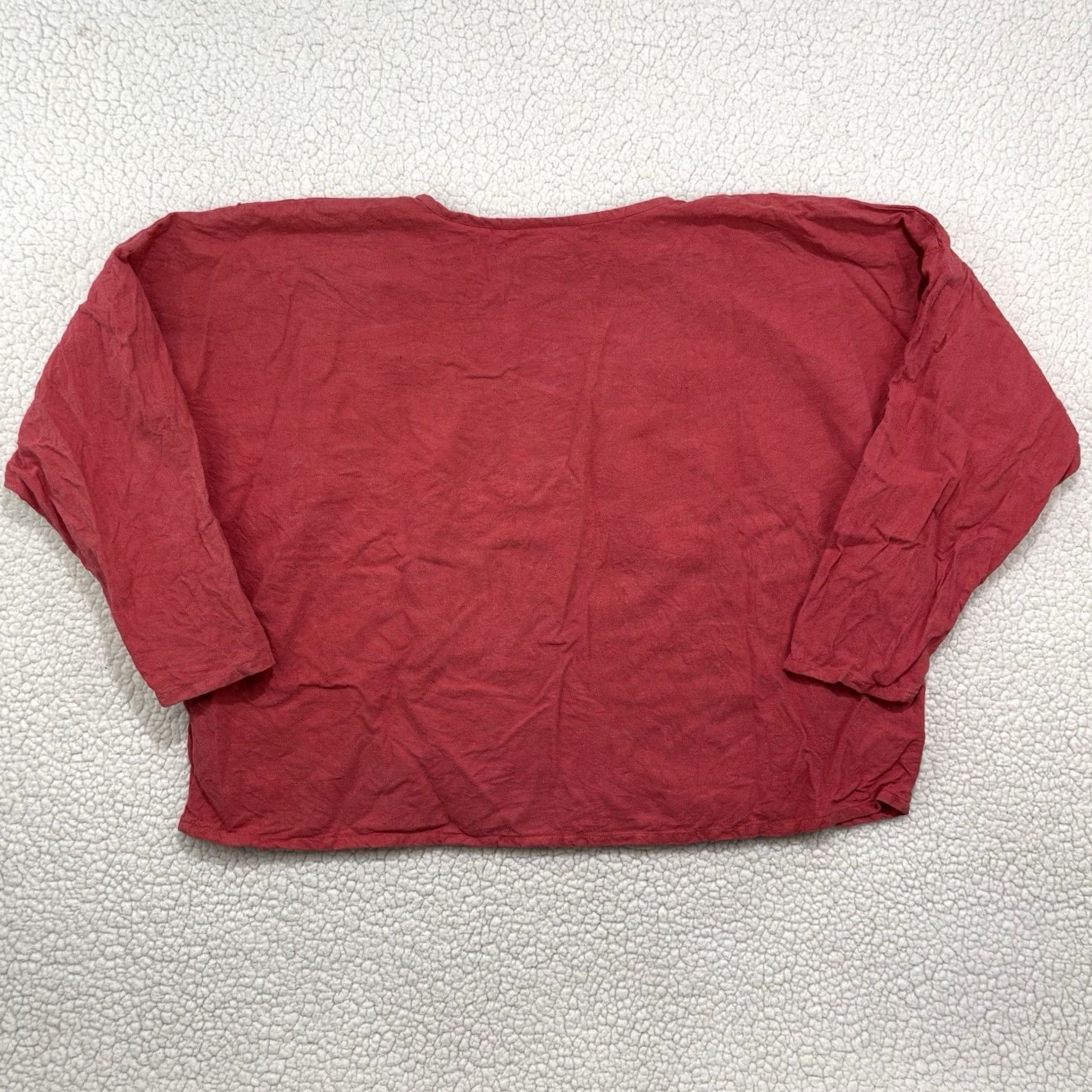 Eileen Fisher VINTAGE Eileen Fisher 100% Silk Blouse & Skirt Set 2pc Berry Salmon Size 2 READ boost Size XS / US 0-2 / IT 36-38 - 5 Thumbnail