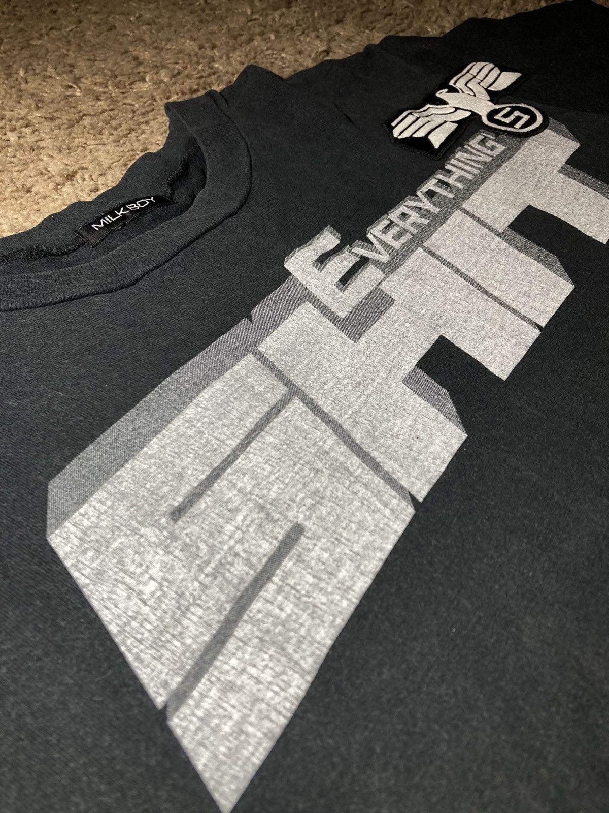Japanese Brand 2000s Milkboy Everything's Shit Eagle War Symbol Edge 90s Size US S / EU 44-46 / 1 - 5 Thumbnail