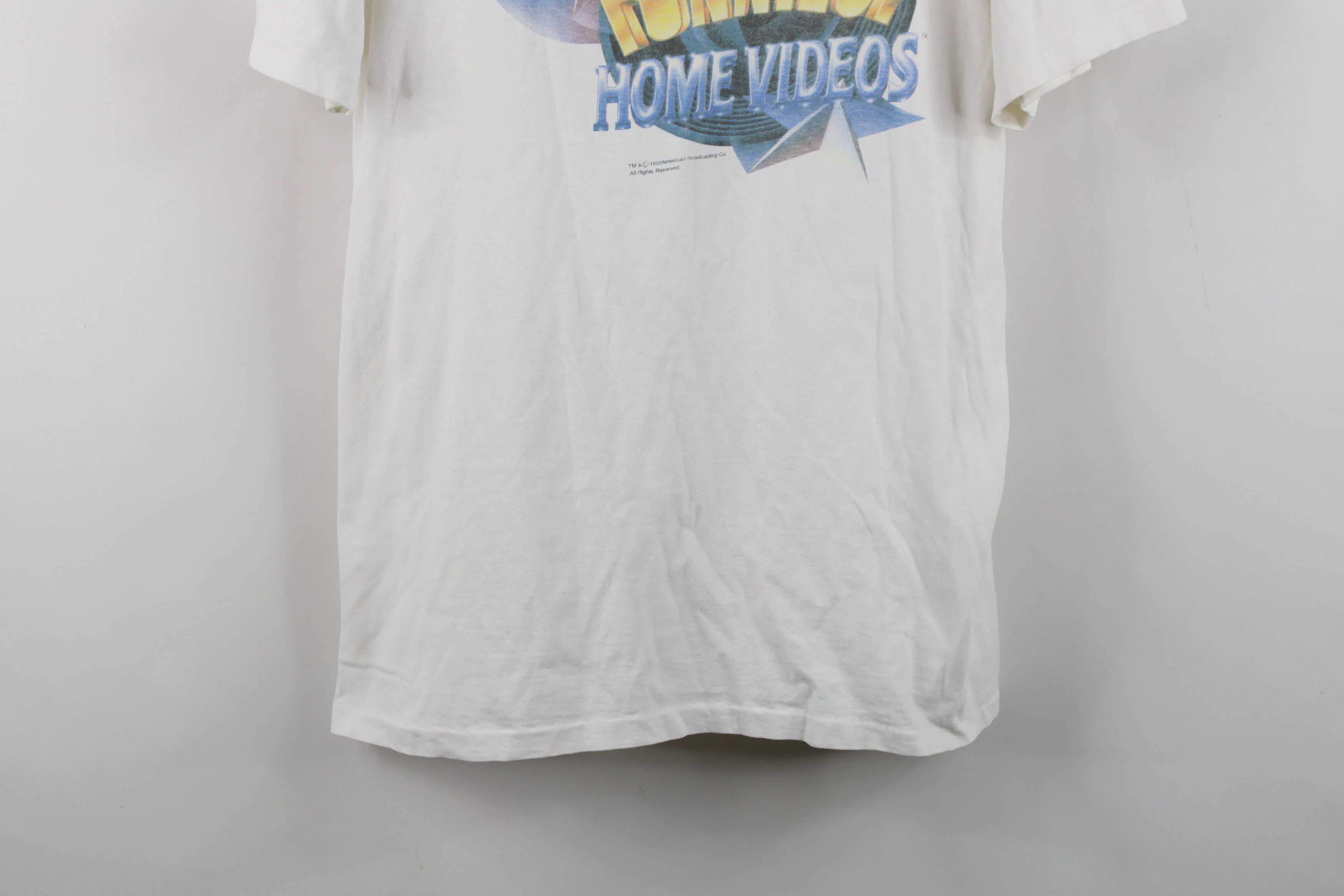 Vintage Vintage 90s Home Videos Short Sleeve T-Shirt White USA Size US XL / EU 56 / 4 - 3 Thumbnail