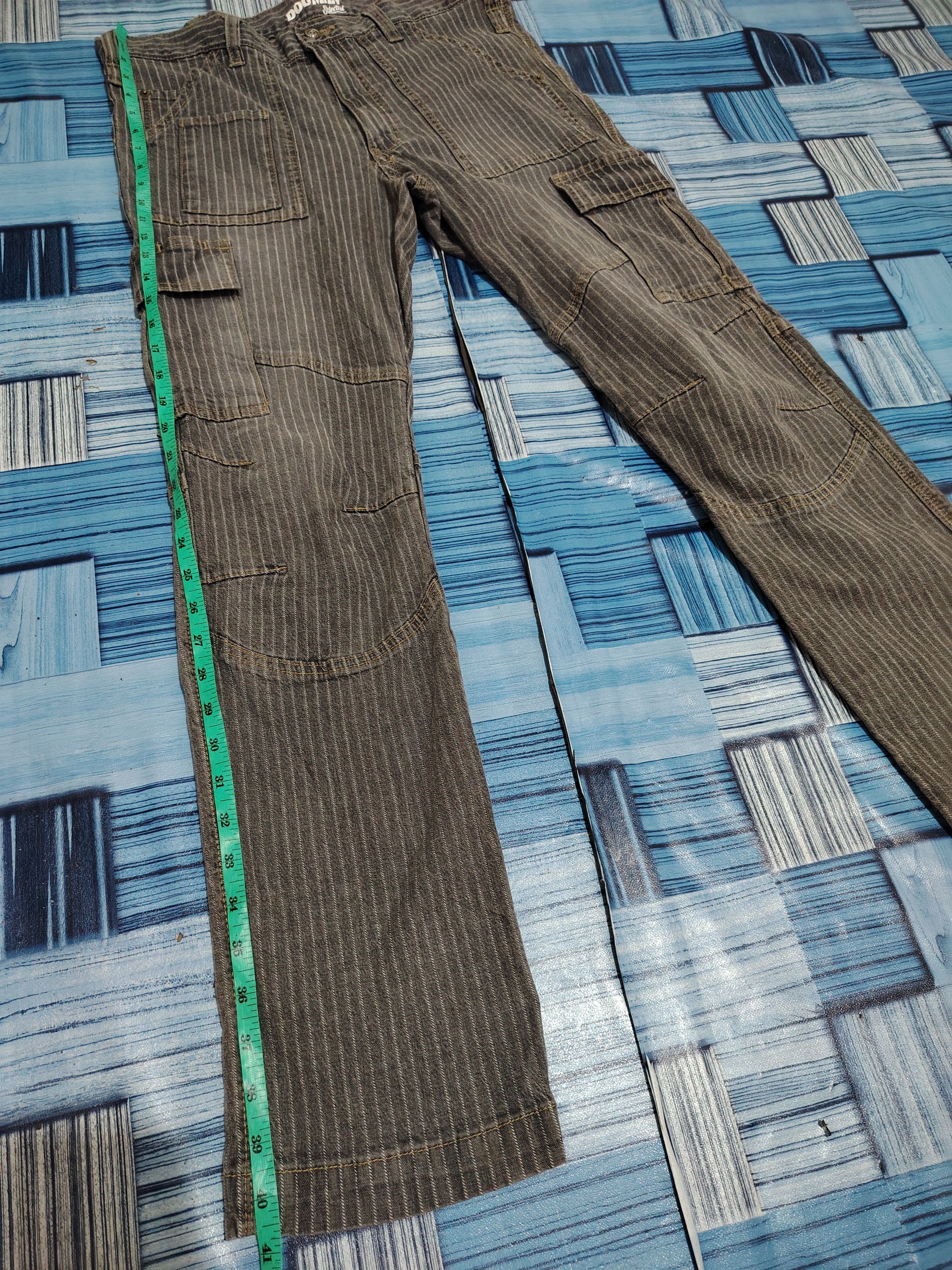 5351 POUR LES HOMMES Dogman Selected Cargo Multipocket Striped Stretch Pants Size US 35 - 22 Thumbnail