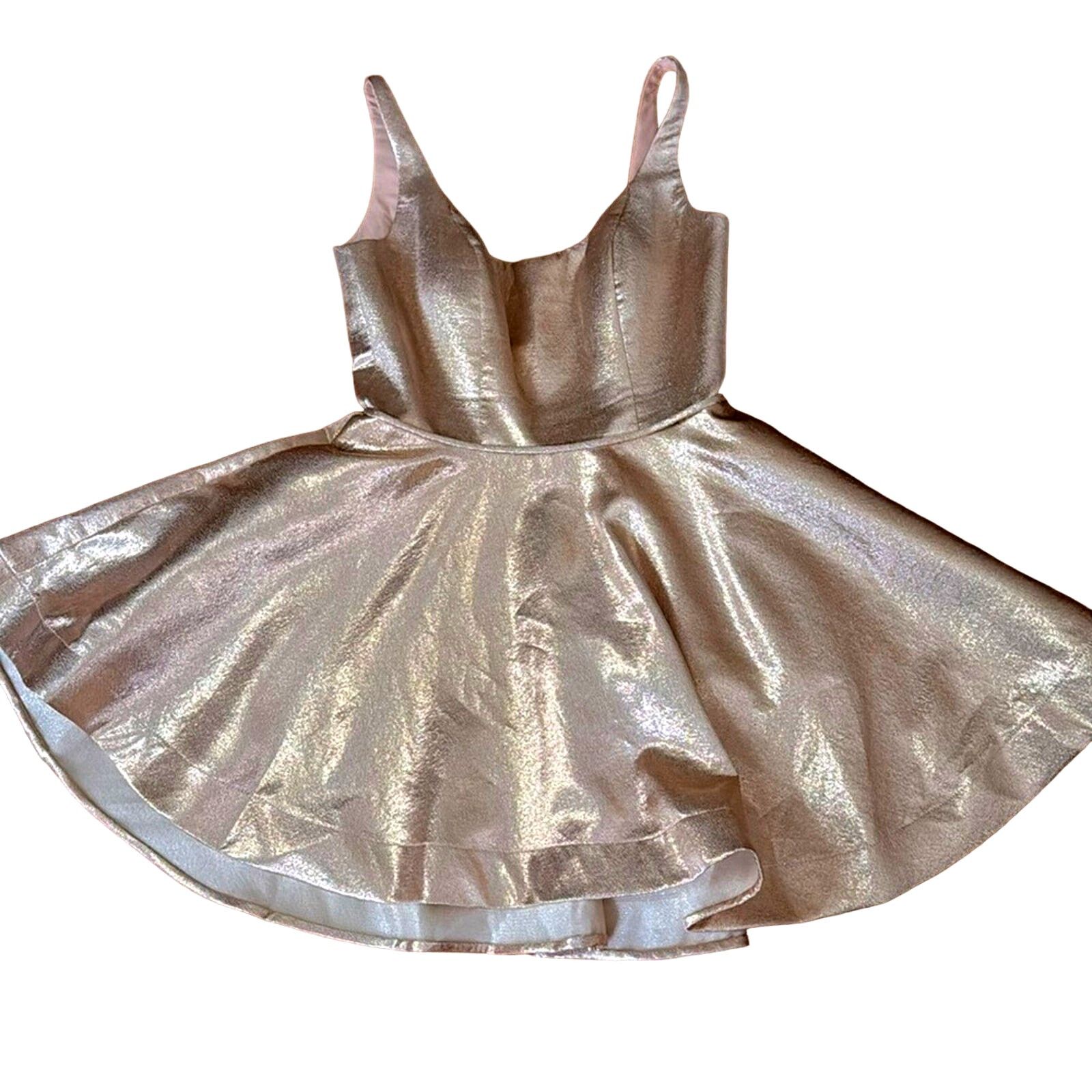 Other LA FEMME Metallic Fit & Flare Homecoming Cocktail Dress Size L / US 10 / IT 46 - 7 Thumbnail