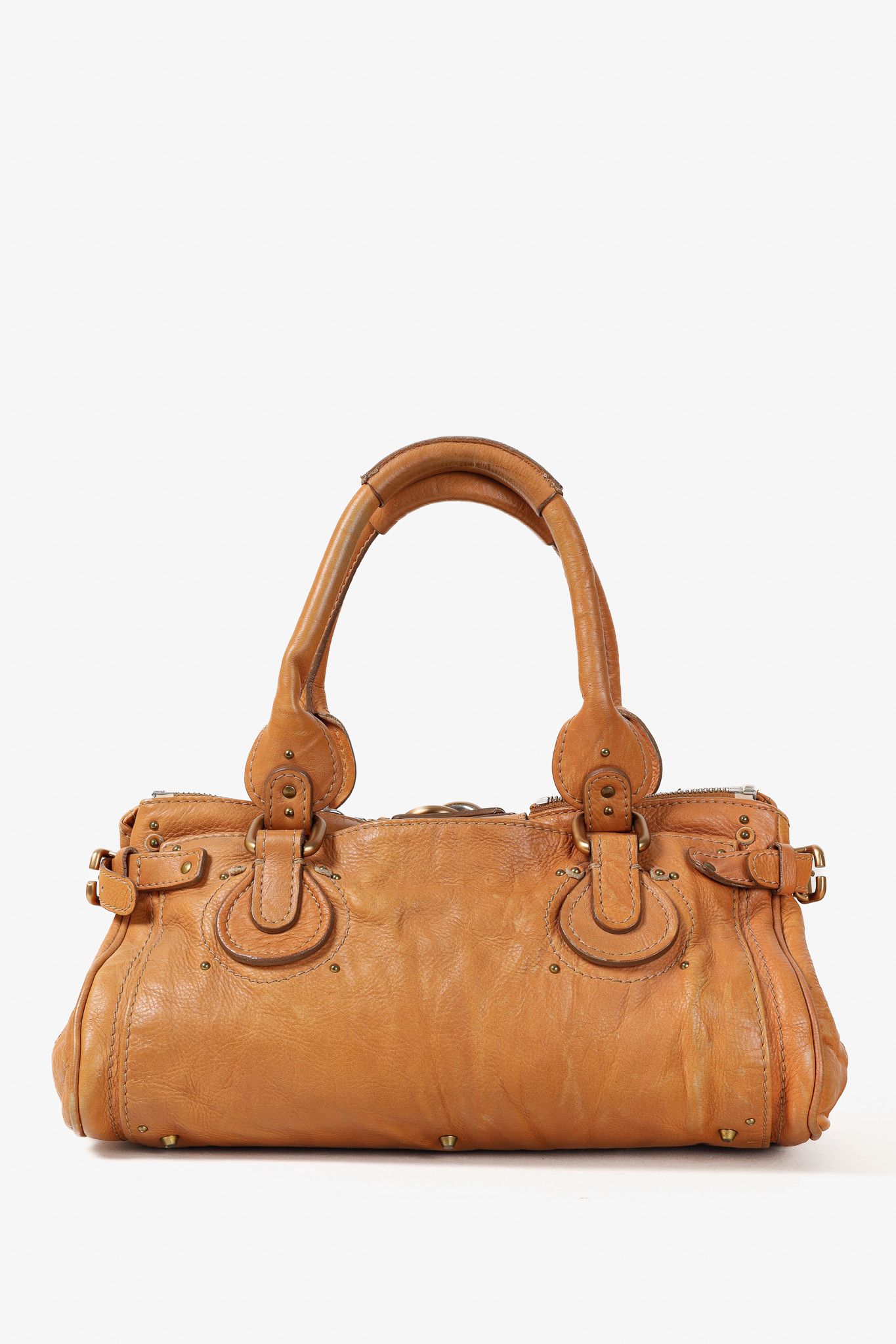 Chloe Chloe Paddington Giant Padlock Caramel Leather Bag Size ONE SIZE - 4 Thumbnail