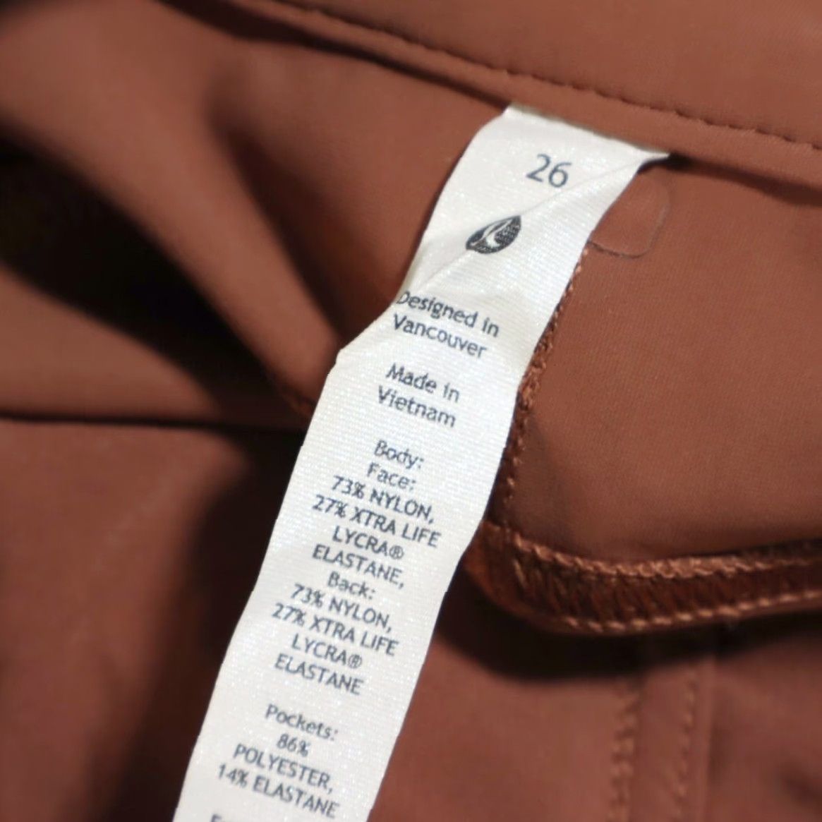 Lululemon Lululemon High Stretch City Sleek HR Nylon Woven Chino Pants Ancient Copper Women's 26 Size 26" / US 2 / IT 38 - 5 Thumbnail