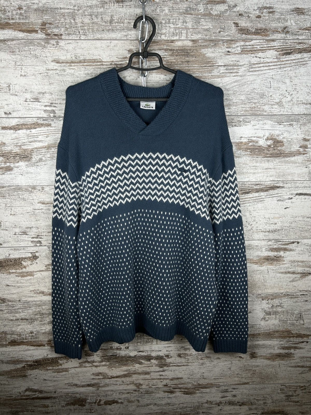 Lacoste Mens Vintage Lacoste sweater size XL Knitwear y2k rare 90s Size US XL / EU 56 / 4 - 2 Thumbnail
